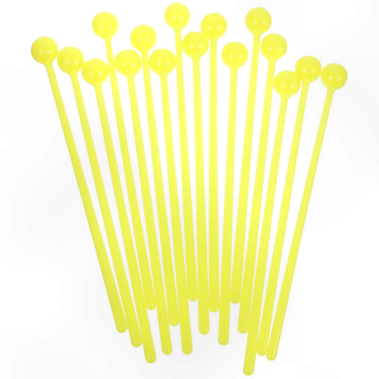 Kids Musical Learning Kit with 16 Drumsticks, Yellow Handheld Teaching Tool for Rhythmic Education