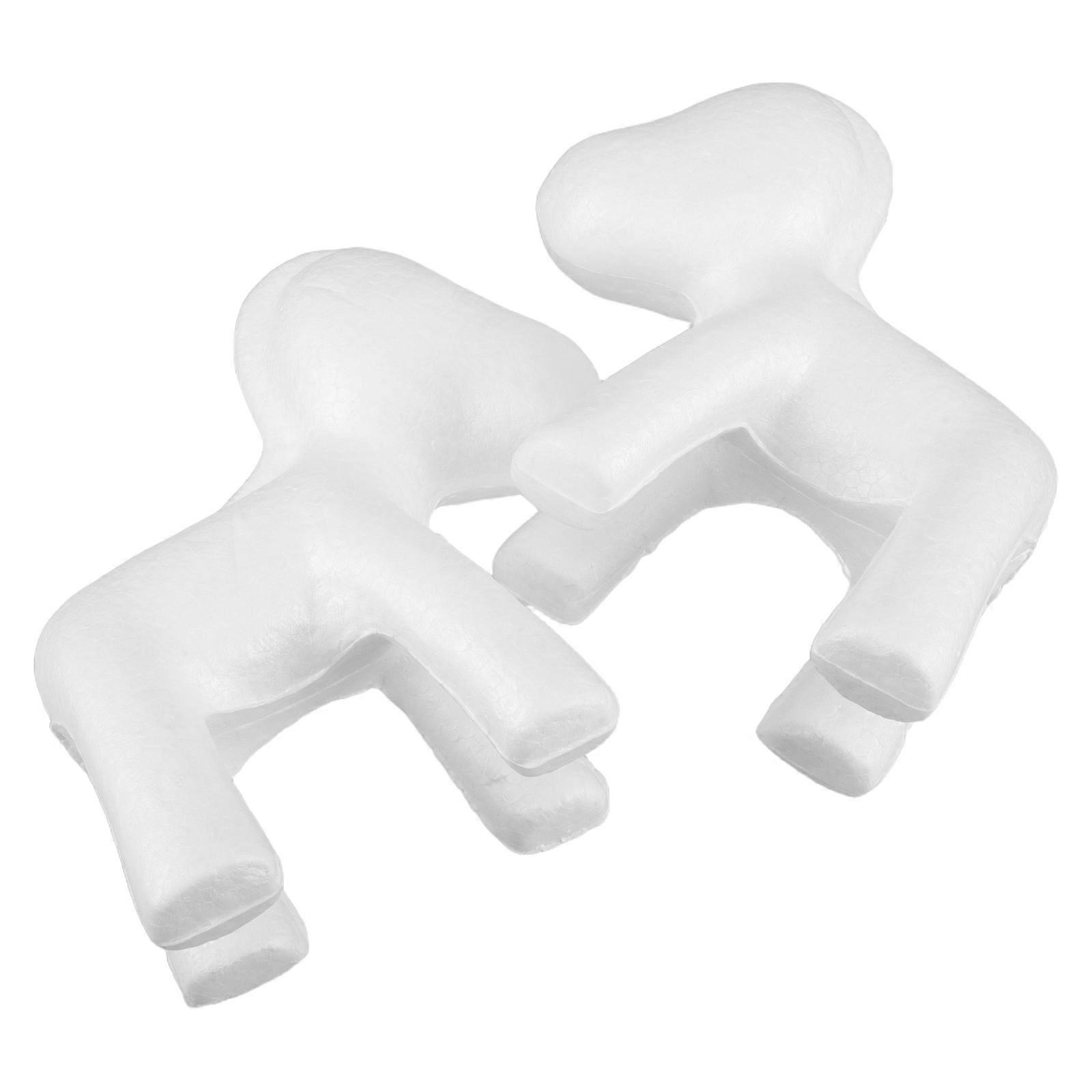 White Unicorn Foam Modeling for 2Pcs DIY Unicorn Craft Sculpture Mold
