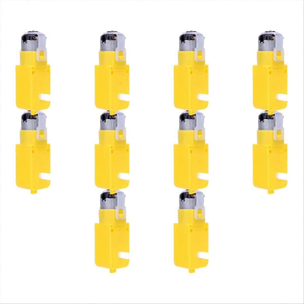 10Pcs TT Motor Module for DIY Smart Car Robot DC 3-12V Dual Shaft Geared Motor Gearmotor for Robotics and Smart Vehicles