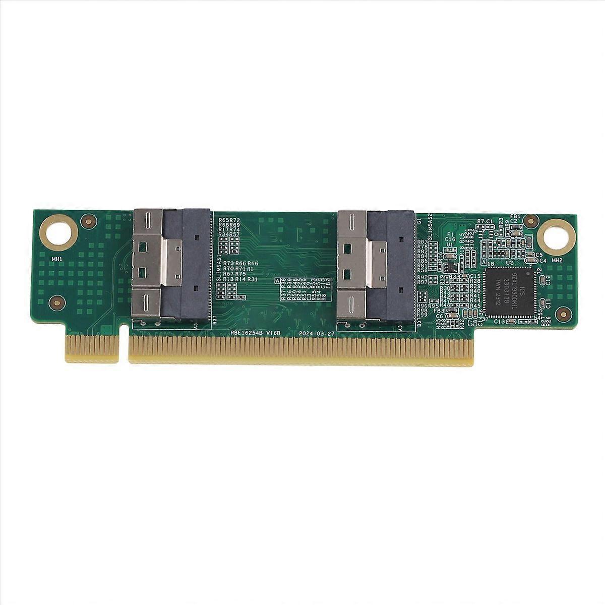 SFF-8654 to PCIe X16 Converters Supports SFF-8654 to PCIe Interfaces Convert Card Adapters for 1U Se