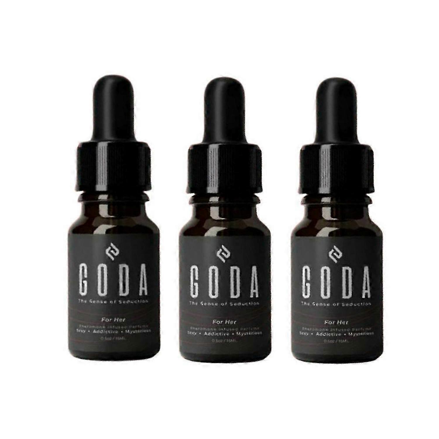 1-3X عطر GODA For Her Pheromone للنساء - 15 مل / 0.50 أونصة سائلة - عطور نسائية تدوم طويلا بالياسمين والورد - زيت عطر زهري مع حلو