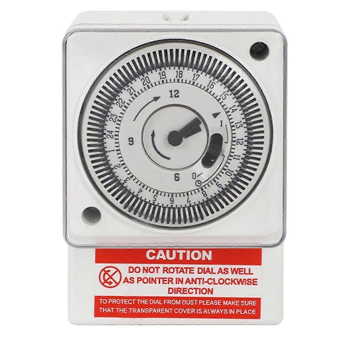 New Mechanical Time Switch 24 Hour Cycle Interval Clock Type Accurate Industrial Timer Timing Switch AC220V