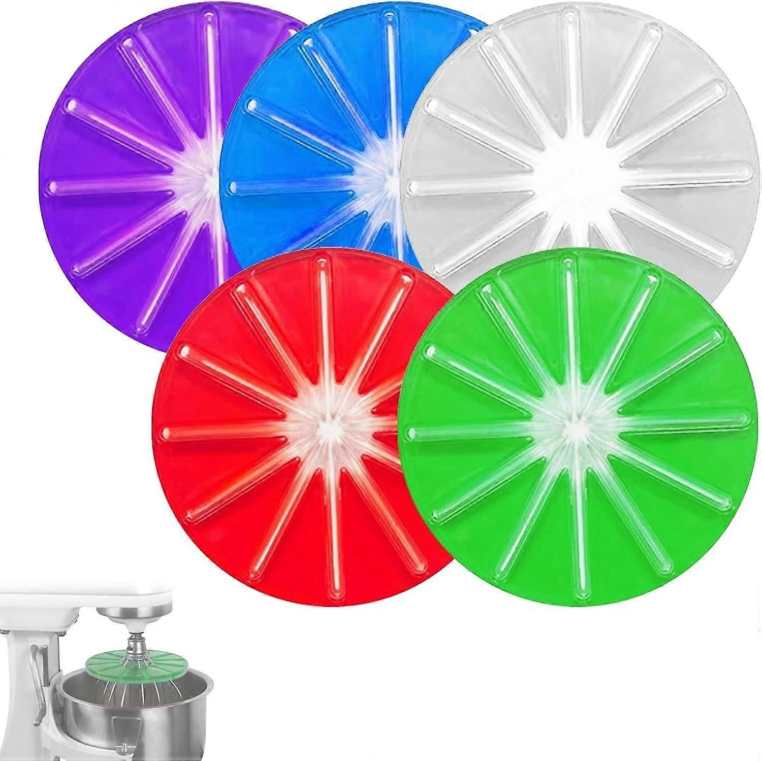 Blender Cream Scraper Accessory, 5pcs Round Stand Mixer Wiper, Mix Without The Mess, Stand Mixer Accessory Compatible with 6 Wire Whisks, for Tilt Hea