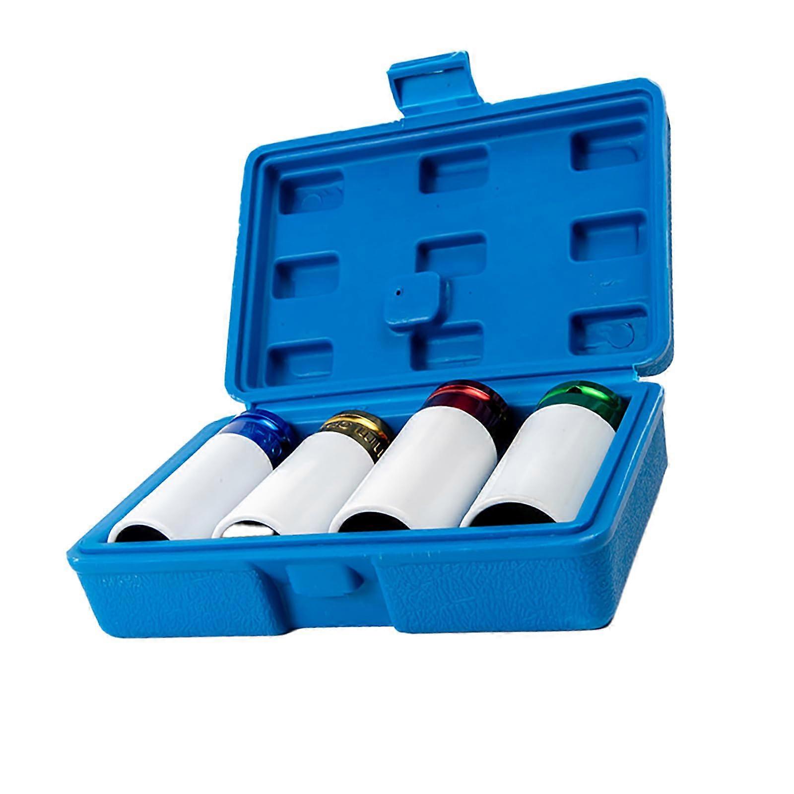 1/2Inch Tire Protective Impacts Socket Guard Set With Colorful Sleeves For Vehicle Wheel Care Rim Protection 4 Piece Set