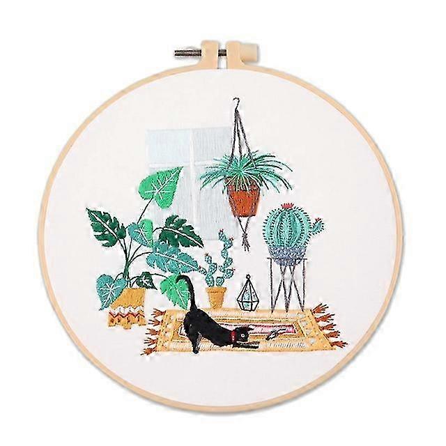 25-26 Full Range Of Embroidery Starter Kit With Embroidery Hoop DIY Embroidery Kits Handmade Instruction Cross Stitch Needlework For Beginne