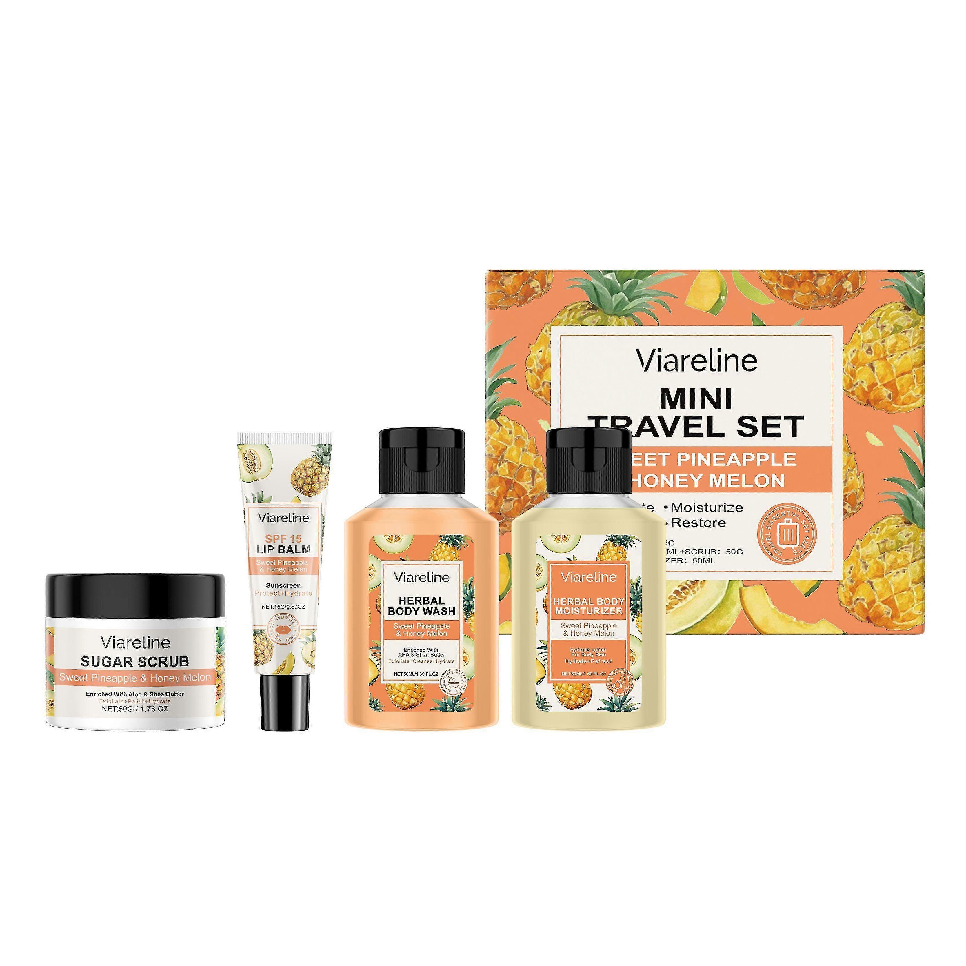 Mini Travel Set - Sweet Jackfruit & Melon Scented Cleansing & Moisturizing Essentials