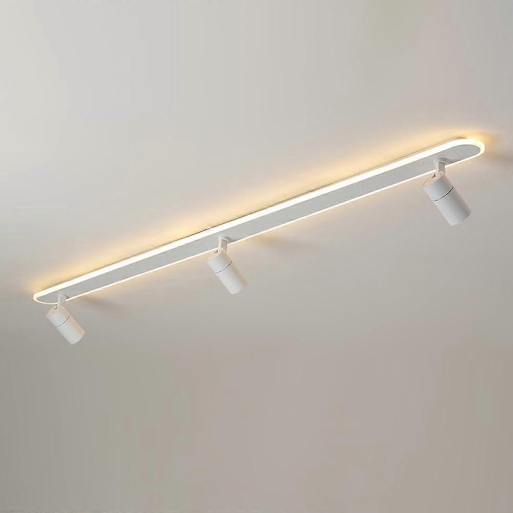LED Fixed Track Lighting Adjustable Linear Flush Mount Ceiling Lamp 3 Way Spotlight Wall Swivel Spots White Bedroom