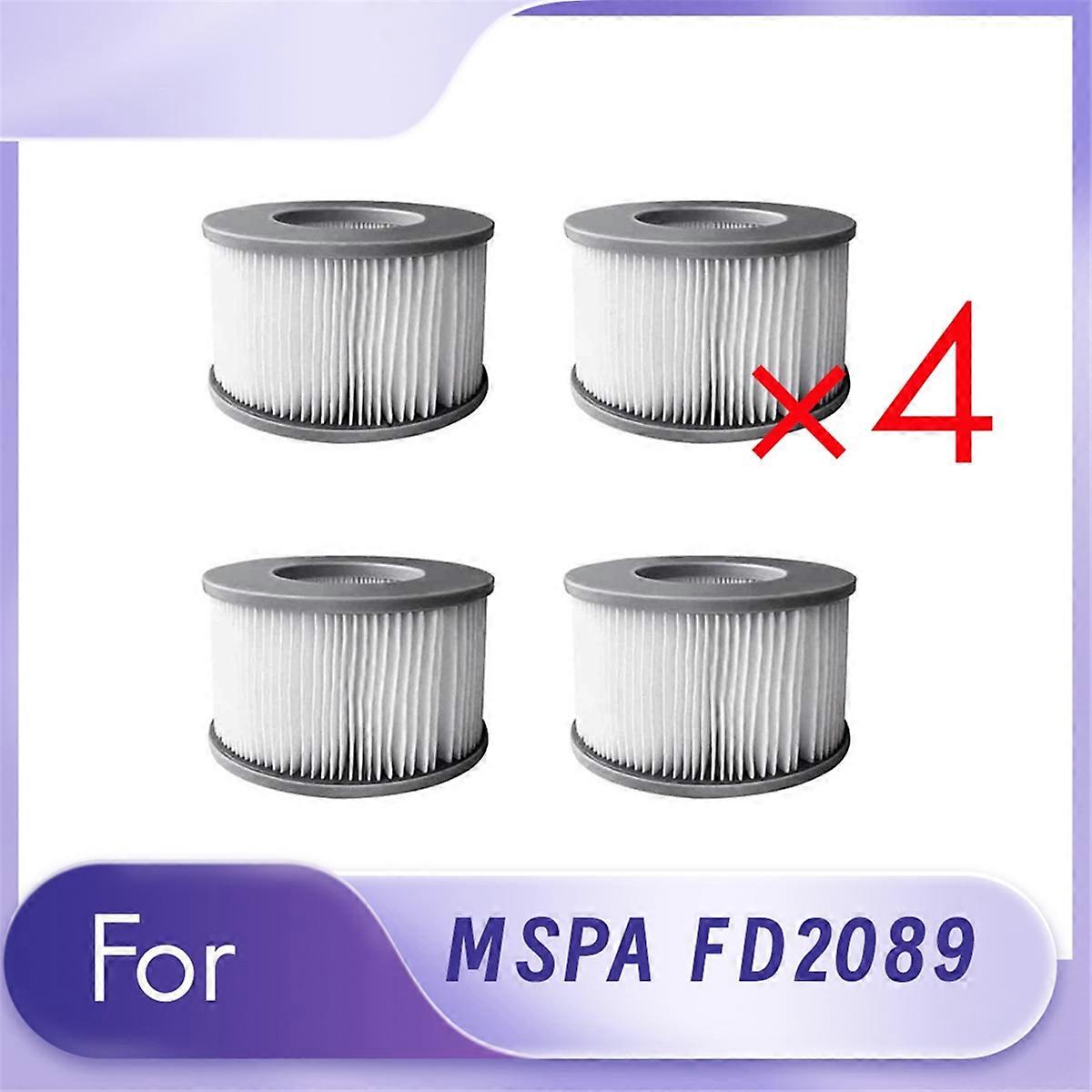 4 stk. 2020 svømmebassengfilter for MSPA FD2089 oppblåsbart badekarfilter
