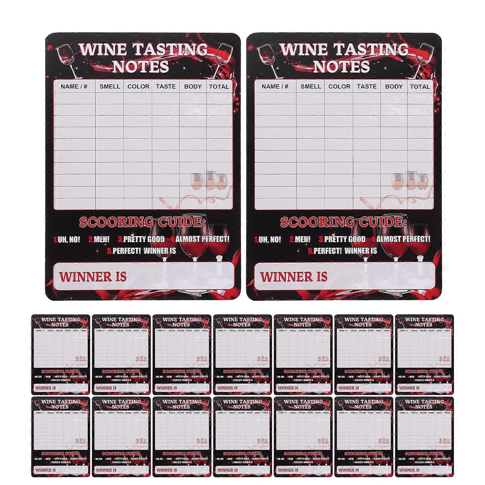 30pcs Wine Tasting Judge Cards: Flavor Notes & Aroma Feedback Forms - 18x12.6cm Scoring Guide Sheets Event Supplies For Parties Workshops