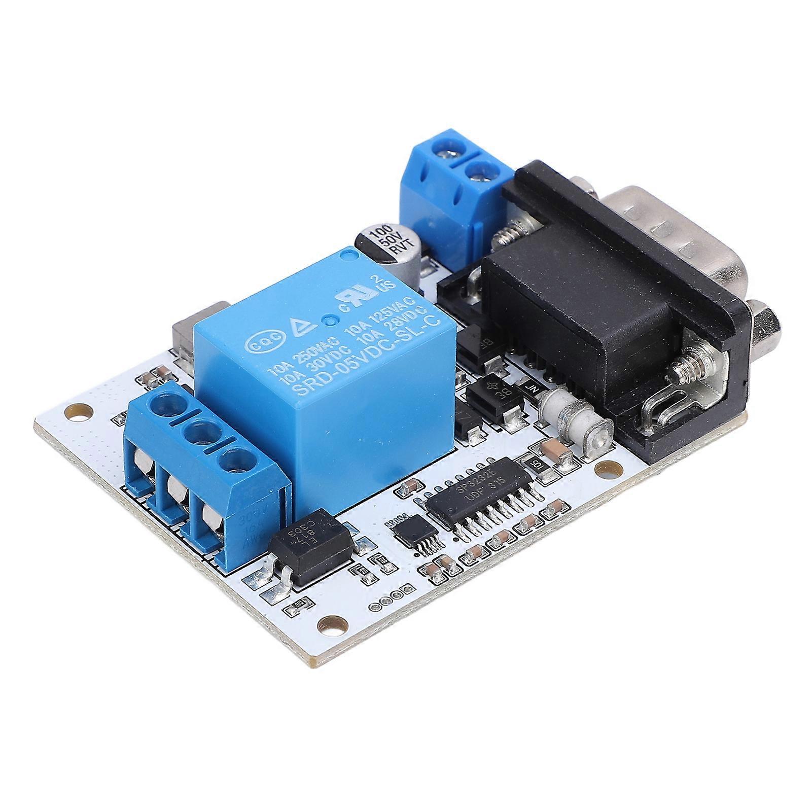 RS232 Relay Module Opto Single Channel Serial Port Control Relay Module 8 Bit MCU SP3232 
