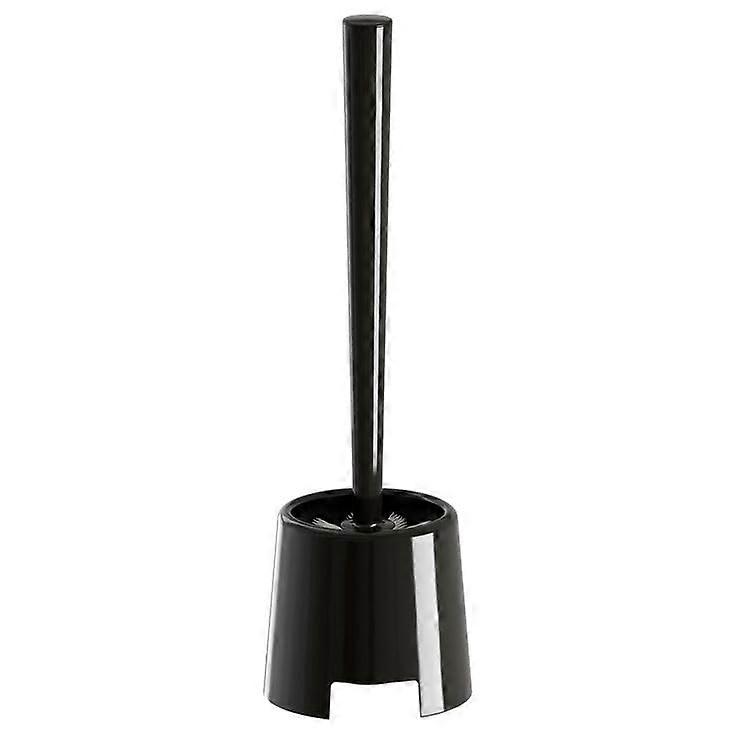 Toilet Brush with Holder Black Polypropylene Regular Size Bathroom Cleaning Tool