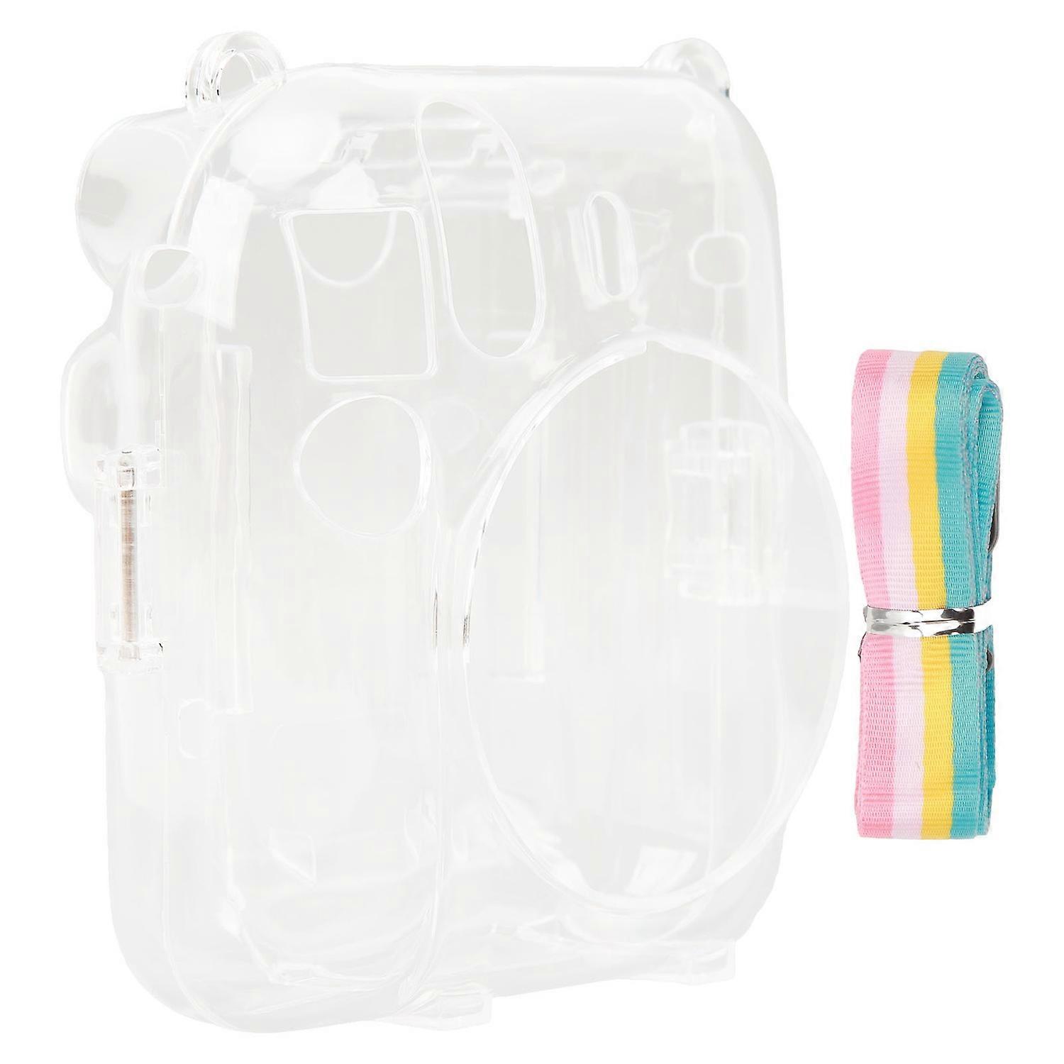 Clear Instant Camera Case PC Antiscratch Camera Sleeve With Adjustable Shoulder Strap For Instax Min
