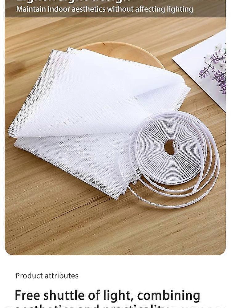 1pcs Self Adhesive Invisible Screens Summer Anti-mosquito and Insect Screens Simple Operation White Screens