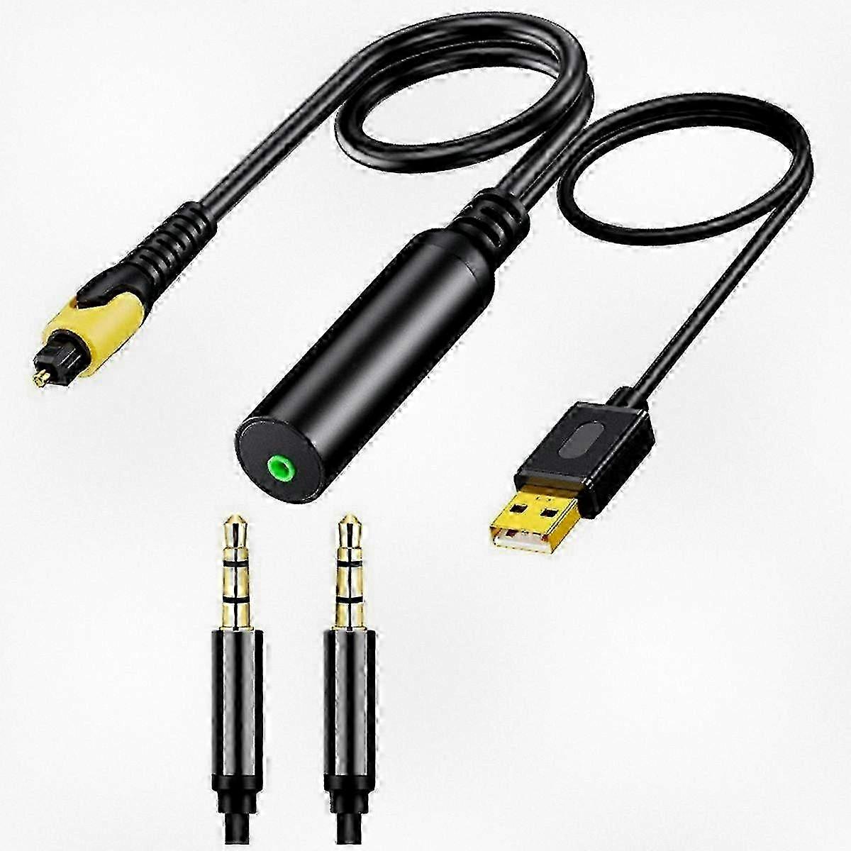 3.5mm to SPDIF Digital Audio Converter, Analog to Optical Adapter for TV Gaming Laptop Aux Output