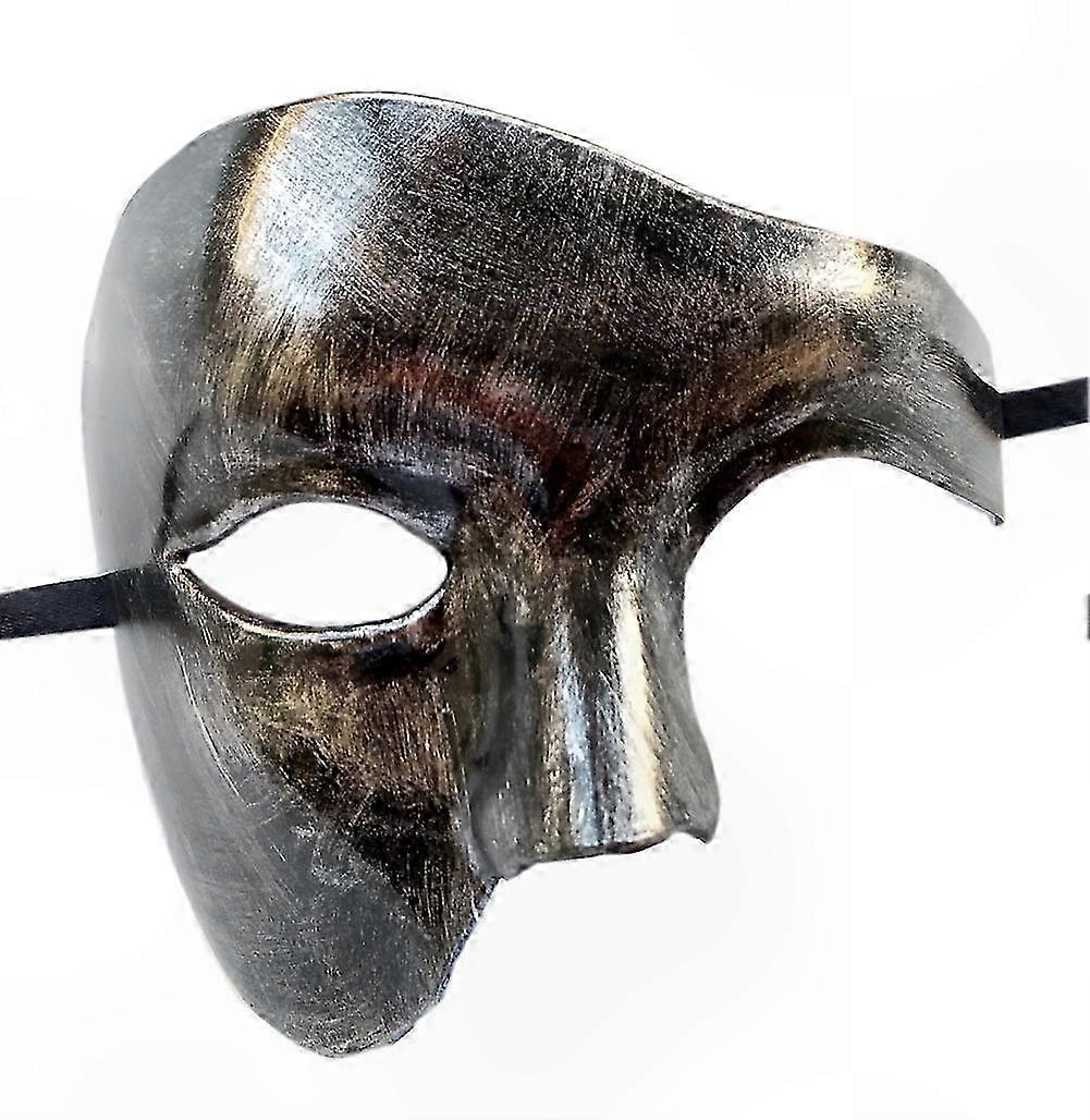 Silver Black Half Face Mask for Masquerade & Opera