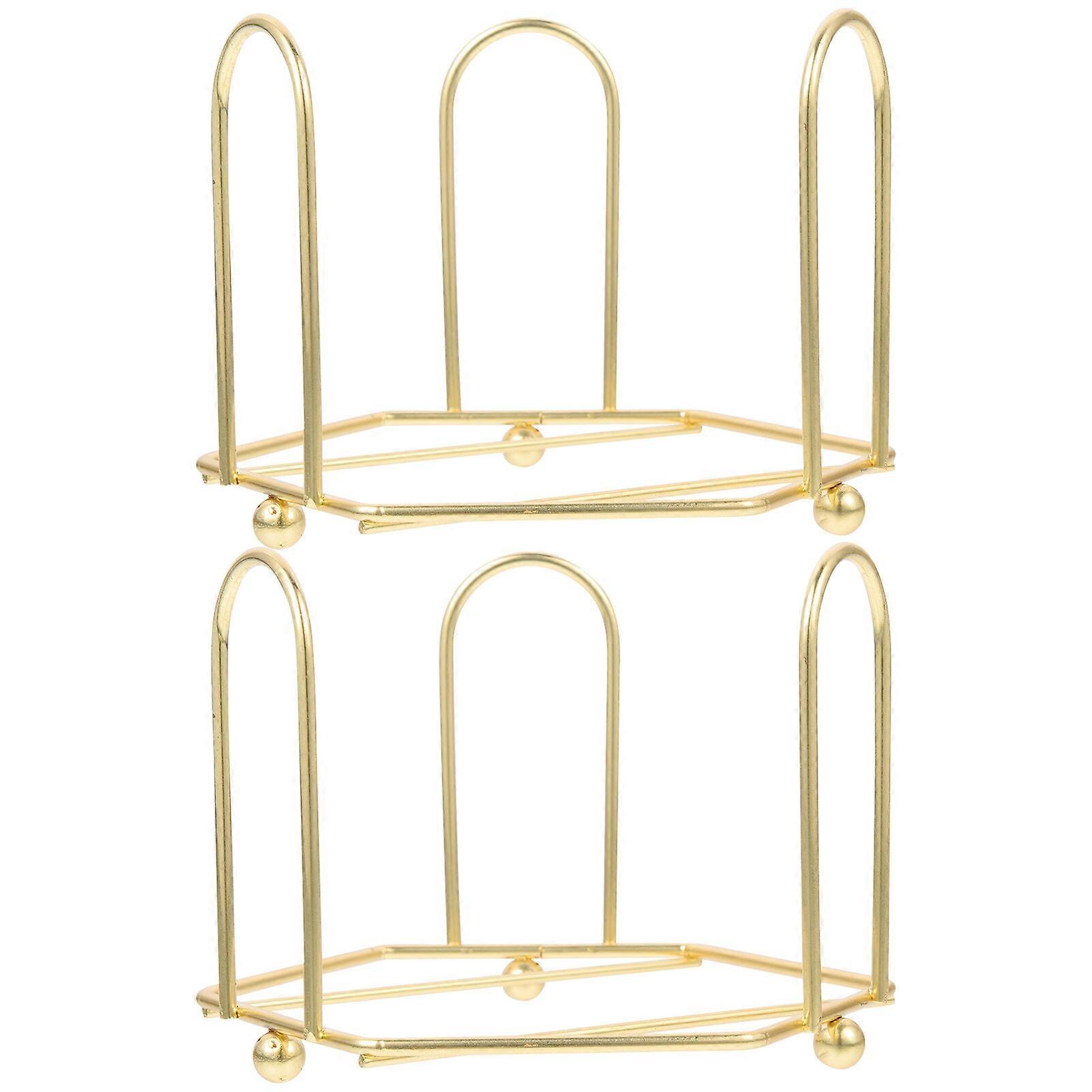 2pcs Coaster Holders Household Table Mat Holders Square Round Coasters Supports