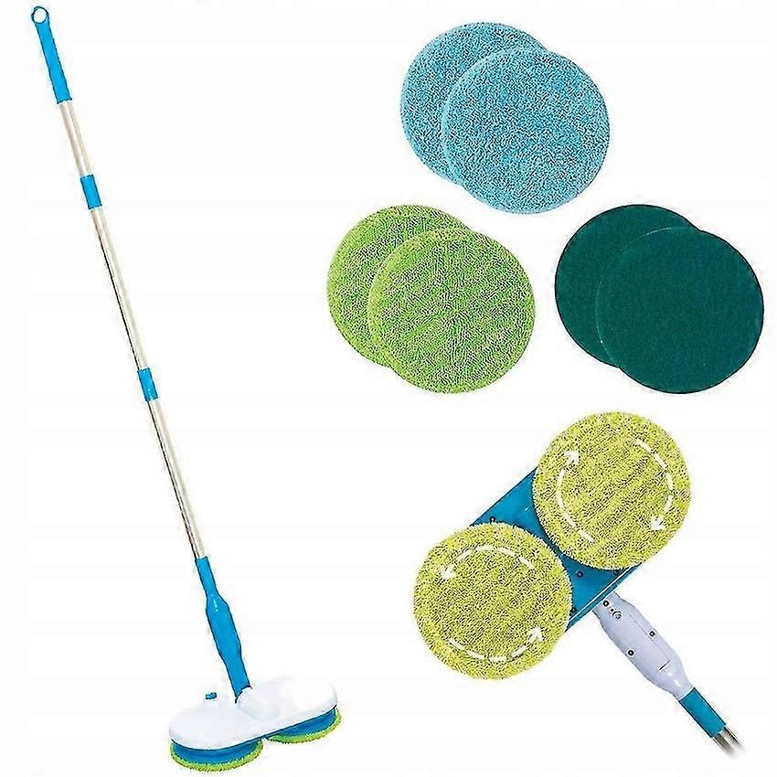Wireless Electric Rotary Mop with 6 Overlays