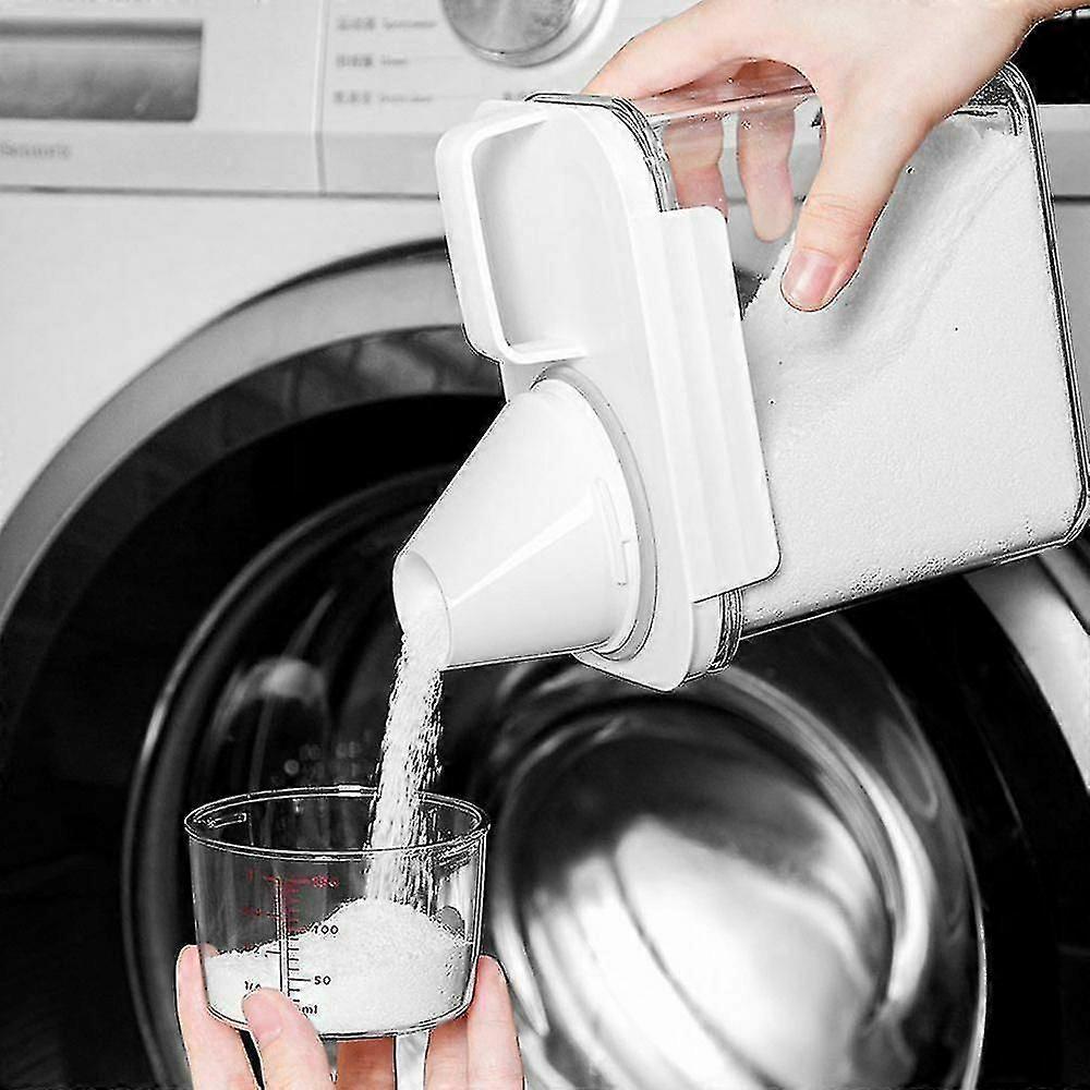 Lufttett oppbevaringsboks for tøyvaskemiddelpulverbeholder Klar vask