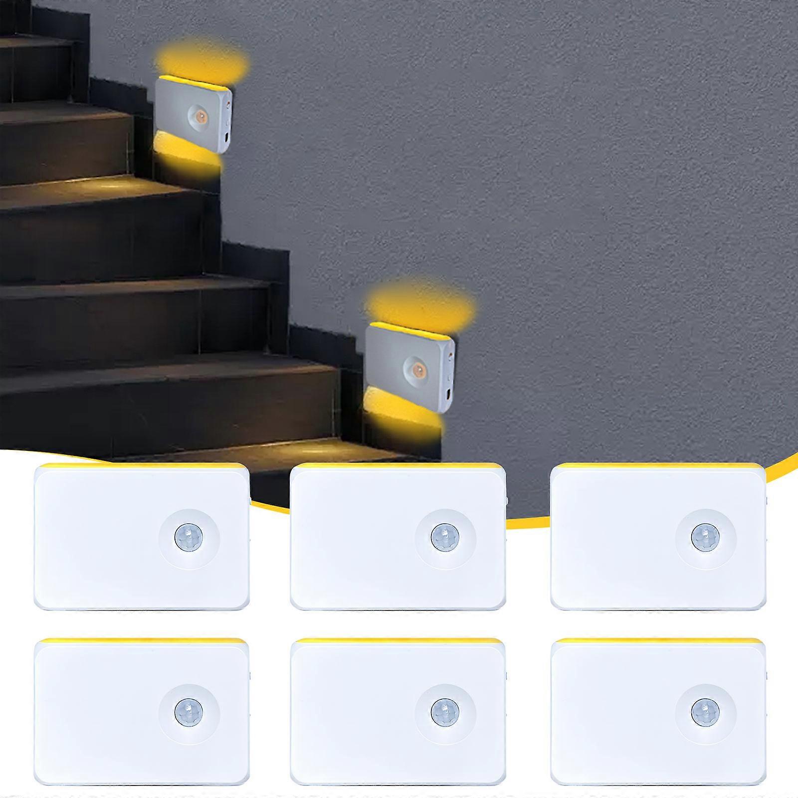 6X Attractive Rechargeable Step Radiances 600mAh Battery Capacity Auto Deactivate Feature 30 Sumptuousness Dark Triggering House Lighting Answer