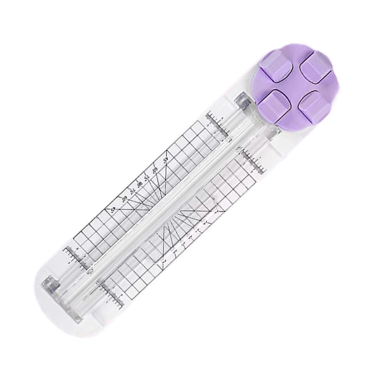 Paper Cutter Multiple Purpose Document Cutter with Safety Guard Hole Puncher and Scoring Blade  Purple