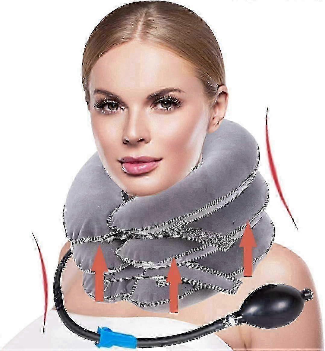 Inflatable Cervical Traction Collar for Neck Pain Relief and Spinal Decompression