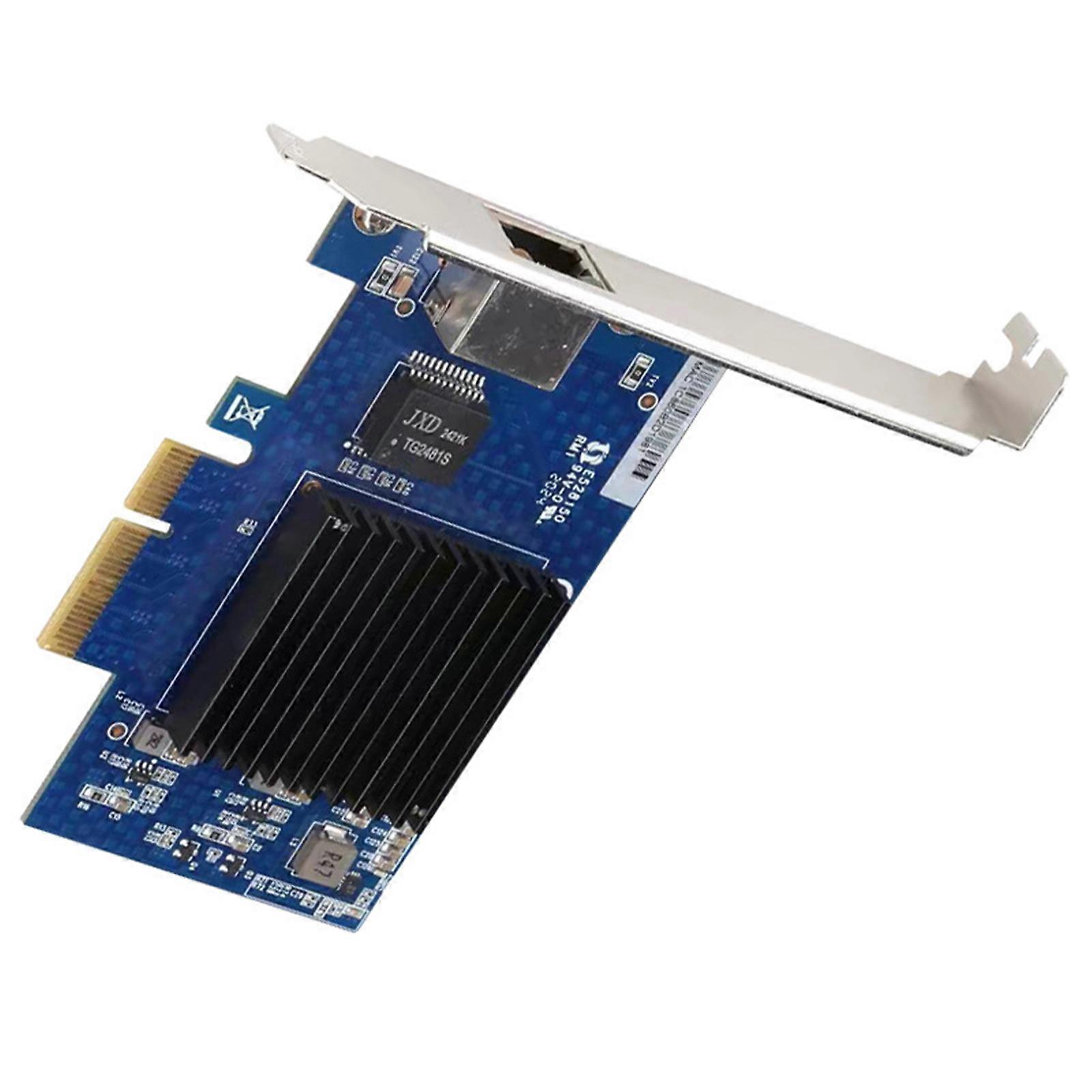 Professional PCIeX4 Single Port Networking Card 10GB Ethernet Adapter Energy Efficient for Desktop Computer Servers Multicolor
