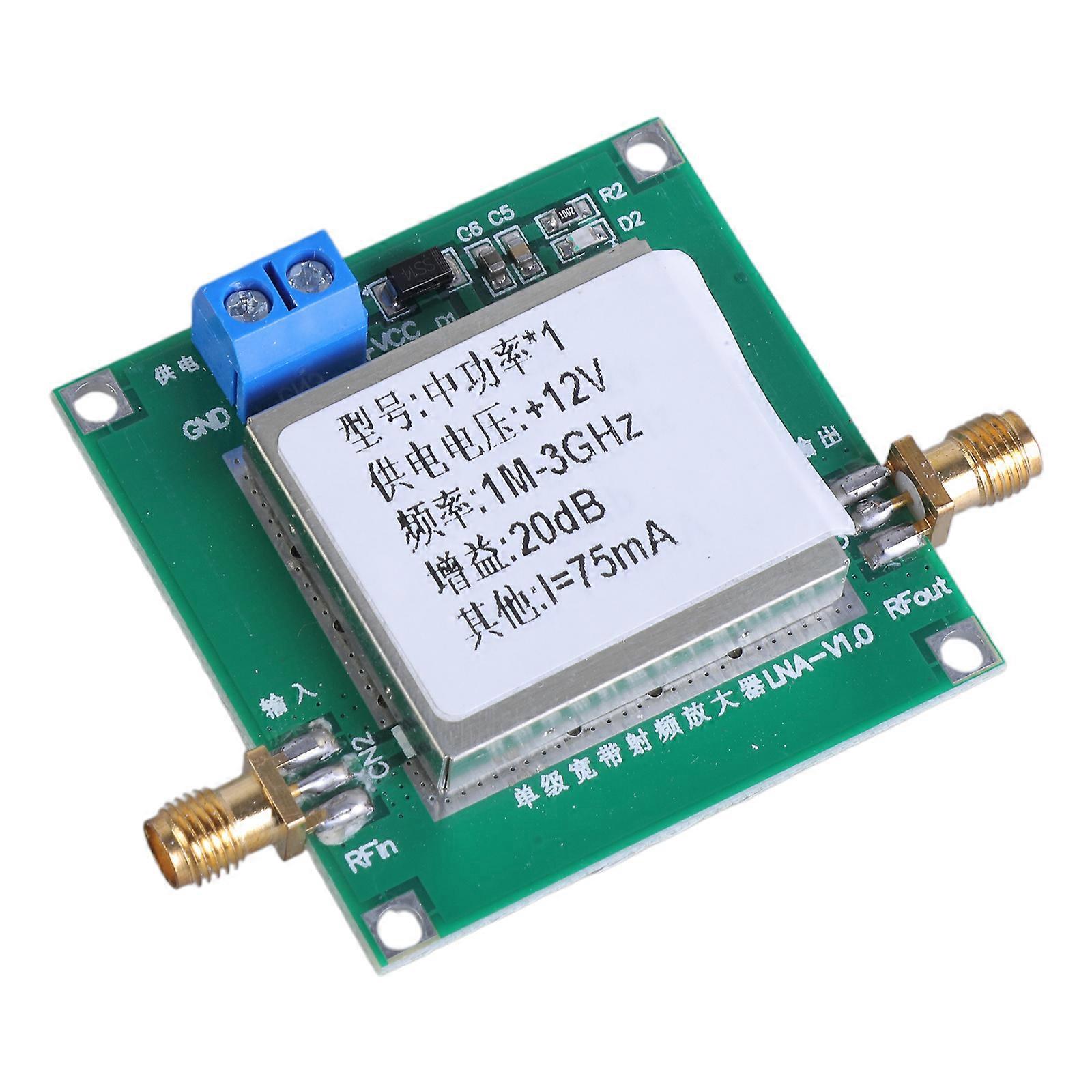 Versatile Low Noise Amplifier Module for UHF VHF , 1M-3GHz with 20dB Gains, Amplifier for Radio Enthusiasts Multicolor
