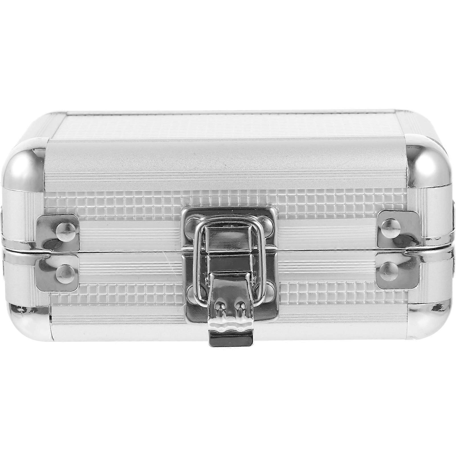 Aluminum Case with Foam Silver Multiple Filters Capacity Storage Box