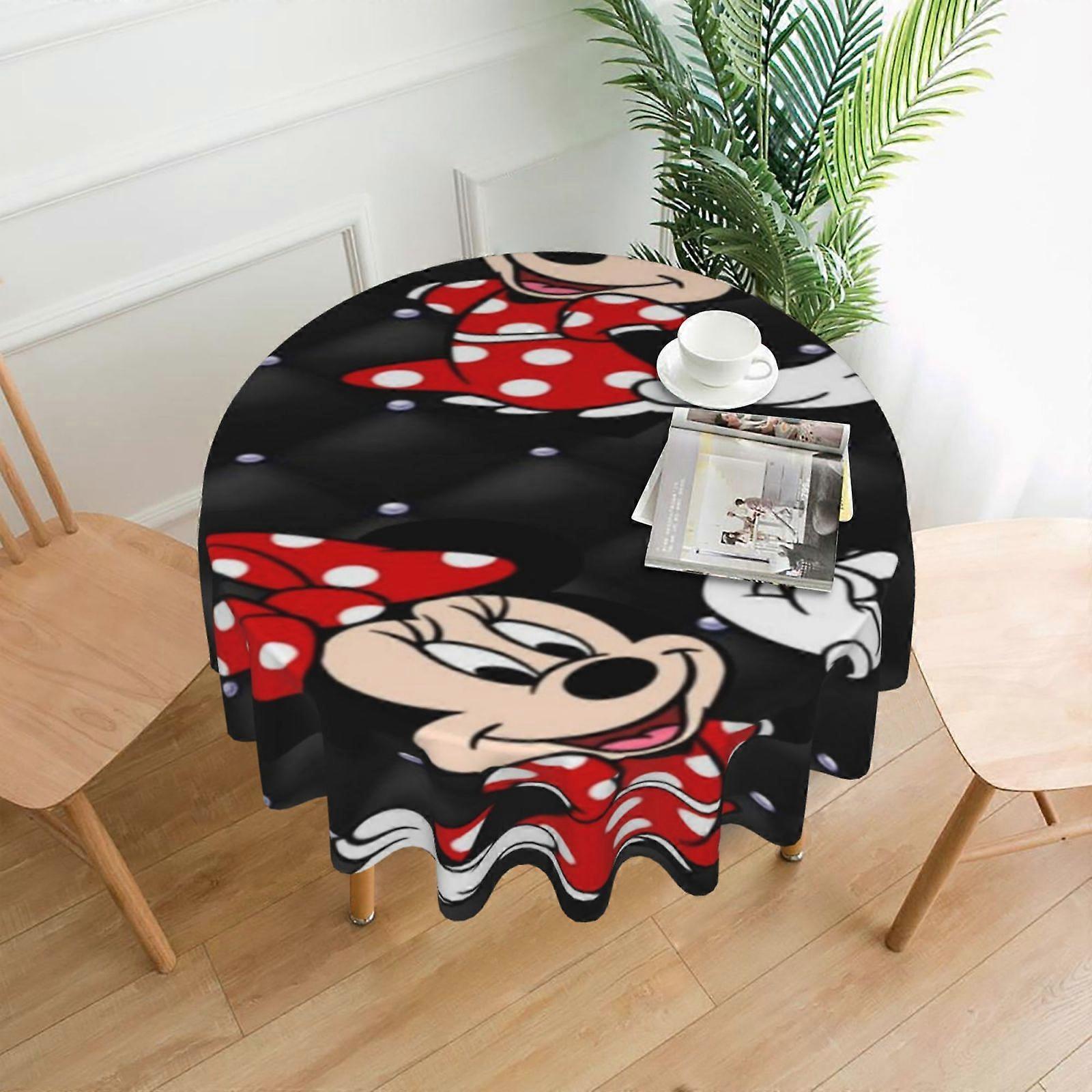 Mickey Mouse Rectangular Tablecloth, Water Resistance Antiwrinkle Spillproof Soft Fabric, 60in, compatible with dining room, parties, holiday dinners