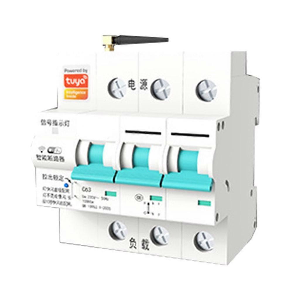 Tuya WIFI Smart Circuit Breaker MCB Smart Life Remote Control Short Circuit Protection Timed Circuit Breaker 63A 3P