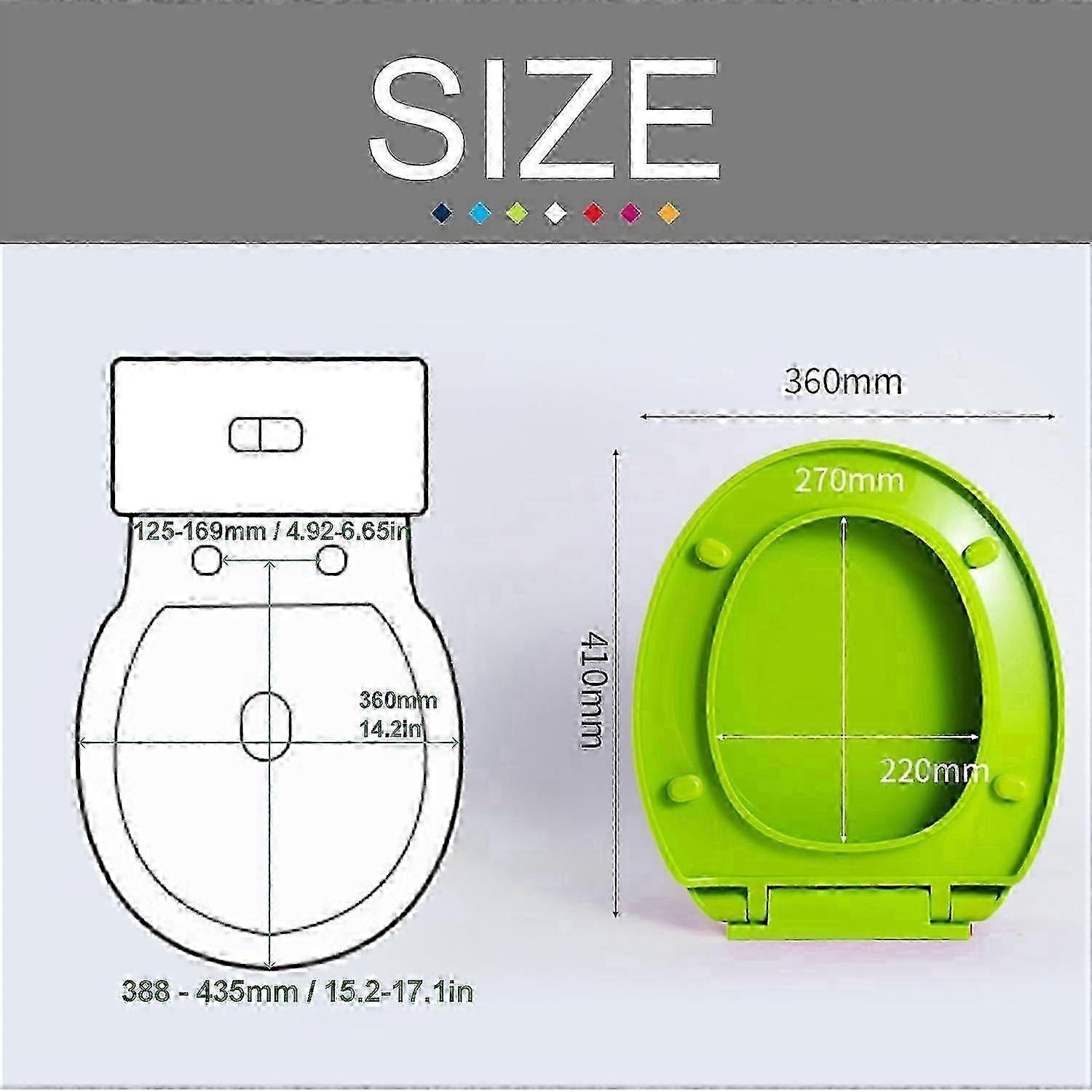 Roter runder WC-Sitz, Soft Close, leicht zu reinigen und zu installieren, Kunststoff
