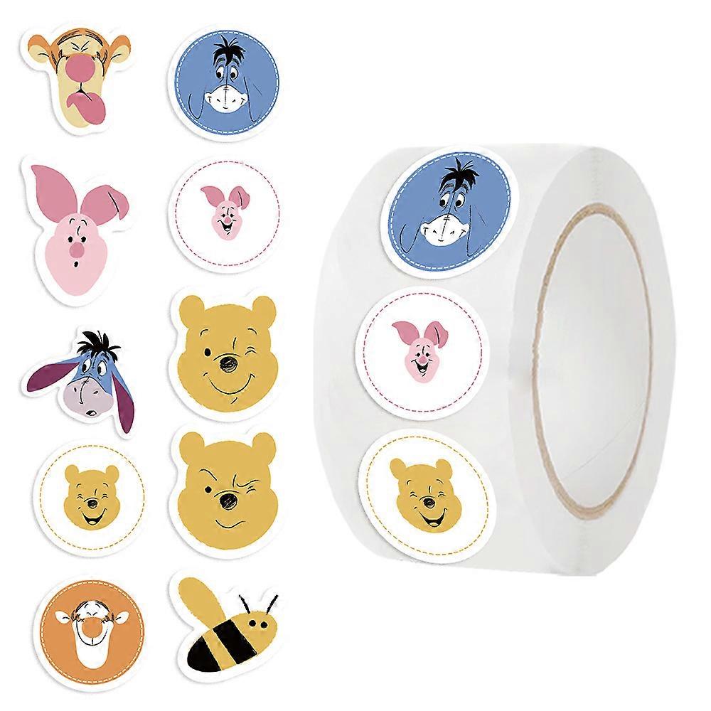 500 sheets/roll Winnie the Pooh washi tape, journaling material, DIY decorative envelope sealing stickers