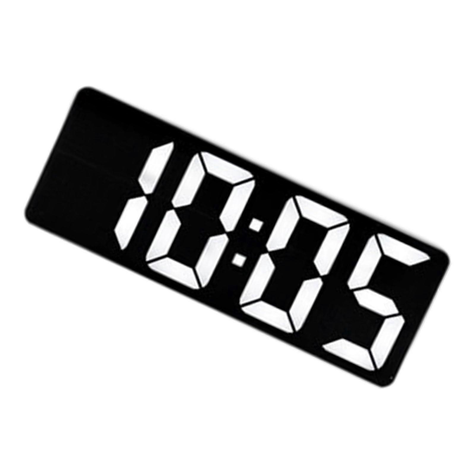 LED Digital Desk Clock with Temperature Display, Adjustable Brightness, Night Mode, Snooze, 12/24 Hour for Bedroom
