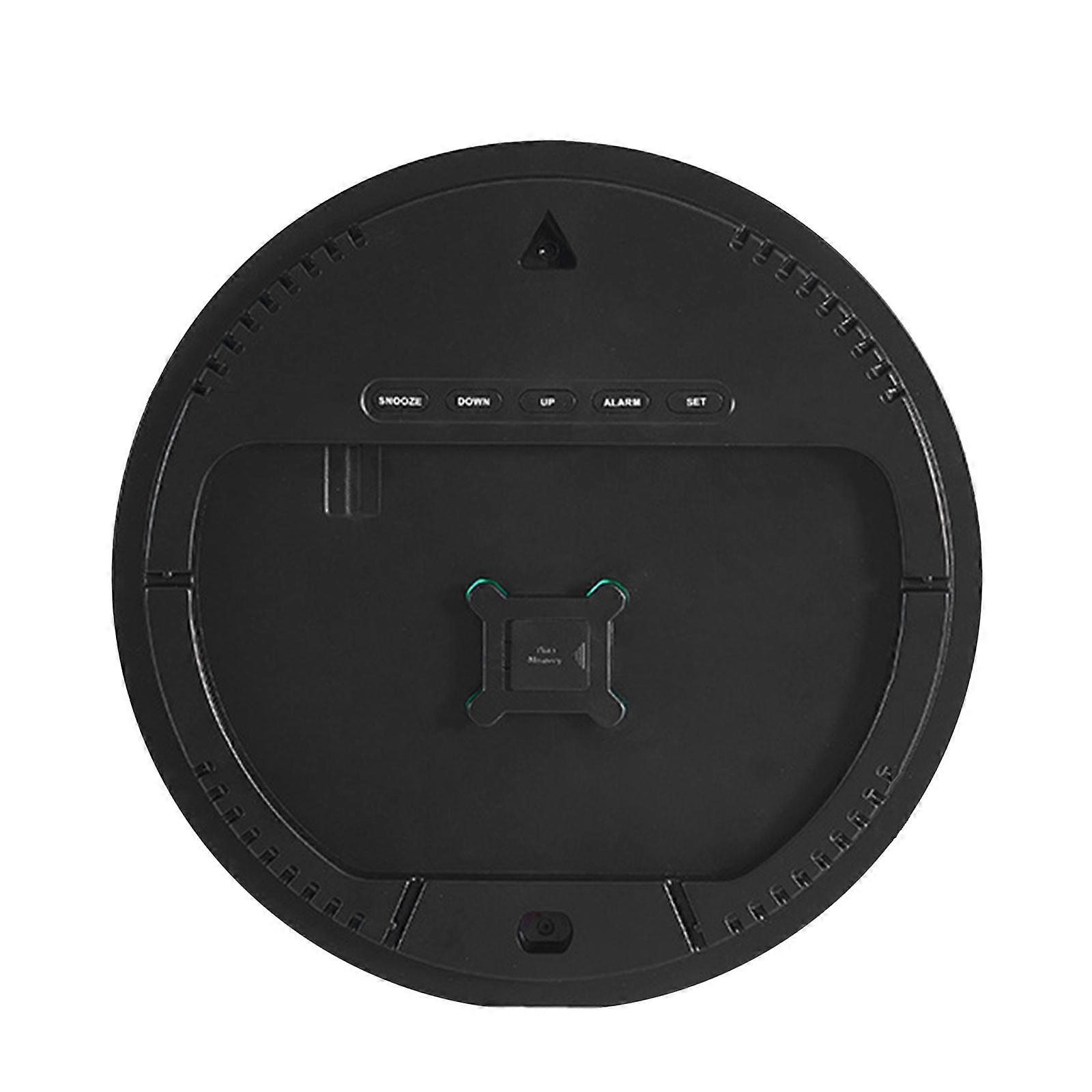 Colorful Light Desk Clock 12inch Large Screen Multifunctional Clock, Round Simple Clock LED Wall Clock  magenta