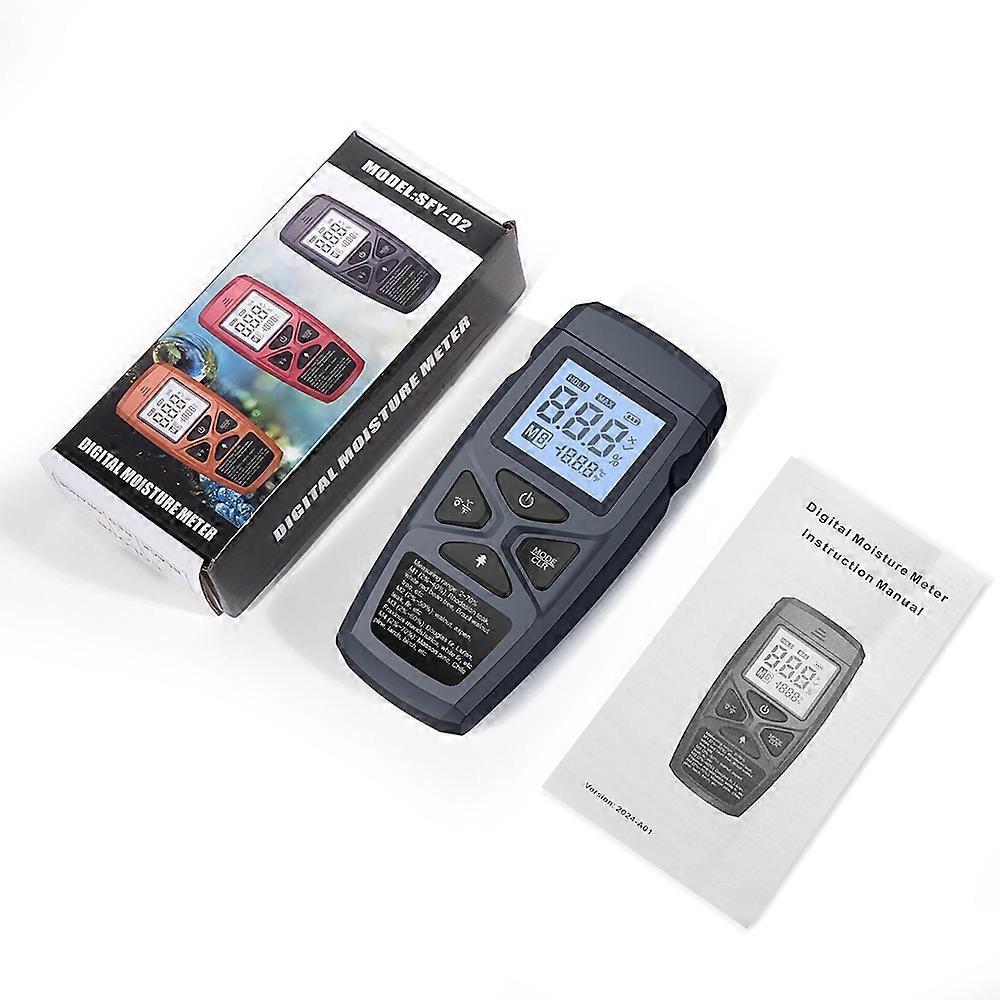 Two-Pin Digital Wood Moisture Meter High-Precision Timber Paper Humidity Tester LCD Display Bamboo Damp Detector