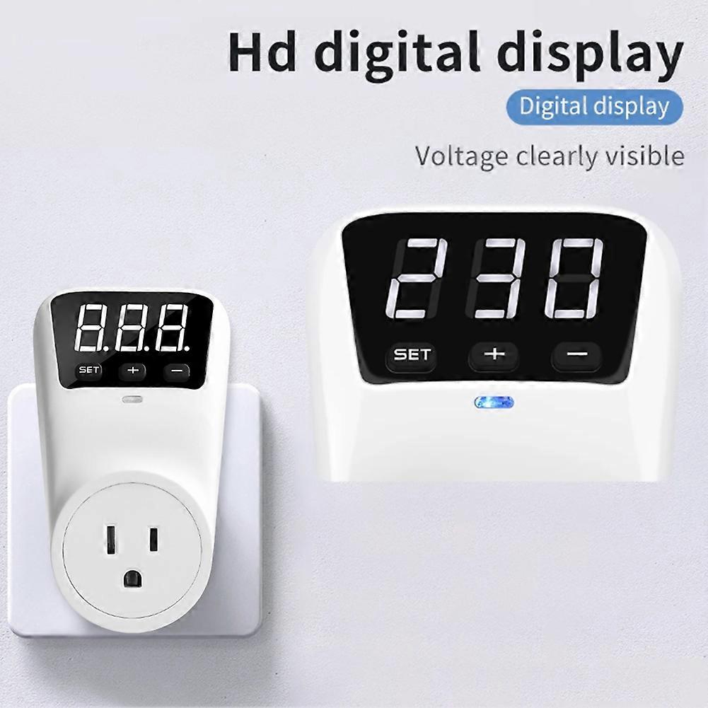 HLP02 Voltage Protector Reset over Under Voltage Protector Socket Digital Display Power Surge Protector US Plug