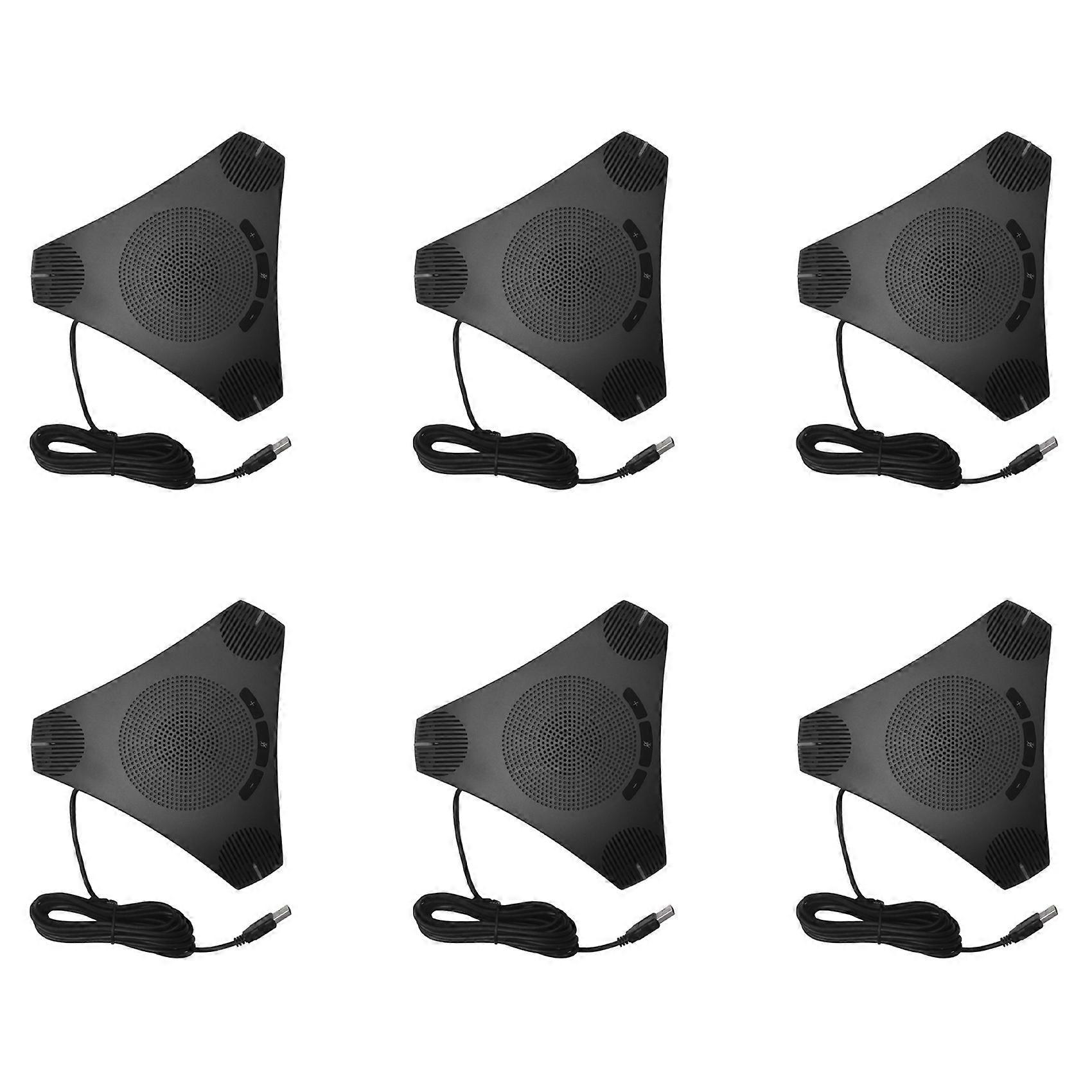 6X G95 Mini USB Desktop Computer Conference Omnidirectional Microphone Mic Speaker Speakerphone for Business Video Meet