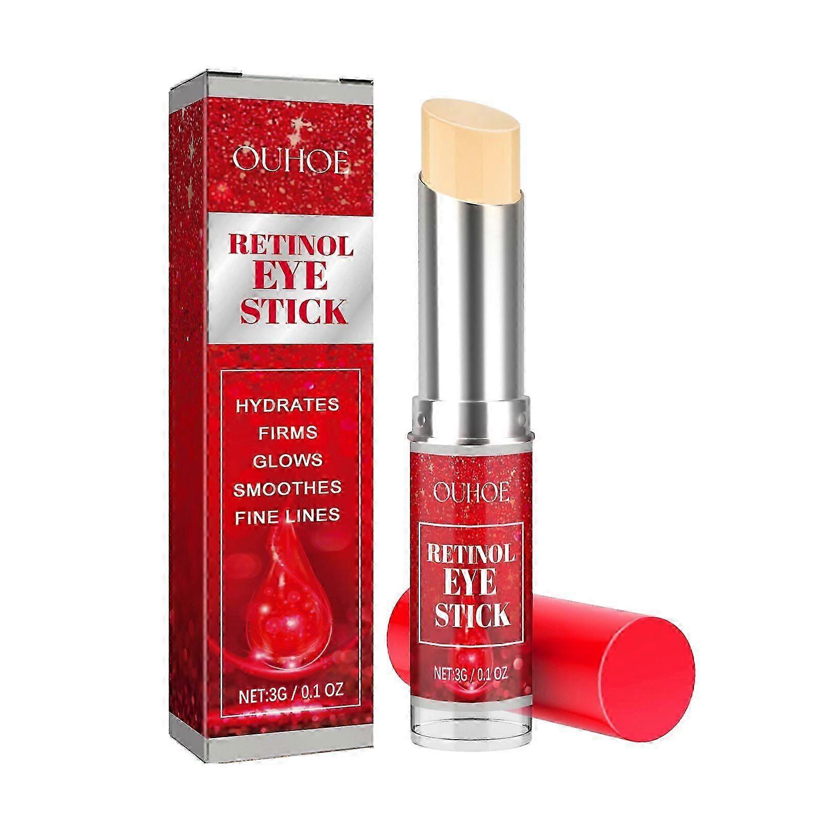 Retinol Eye Stick for Dark Circles  Puffiness  Firming AntiAging Eye Cream with Deep Hydration, Wrinkle Reduction  Brightening  3g TravelFriendly