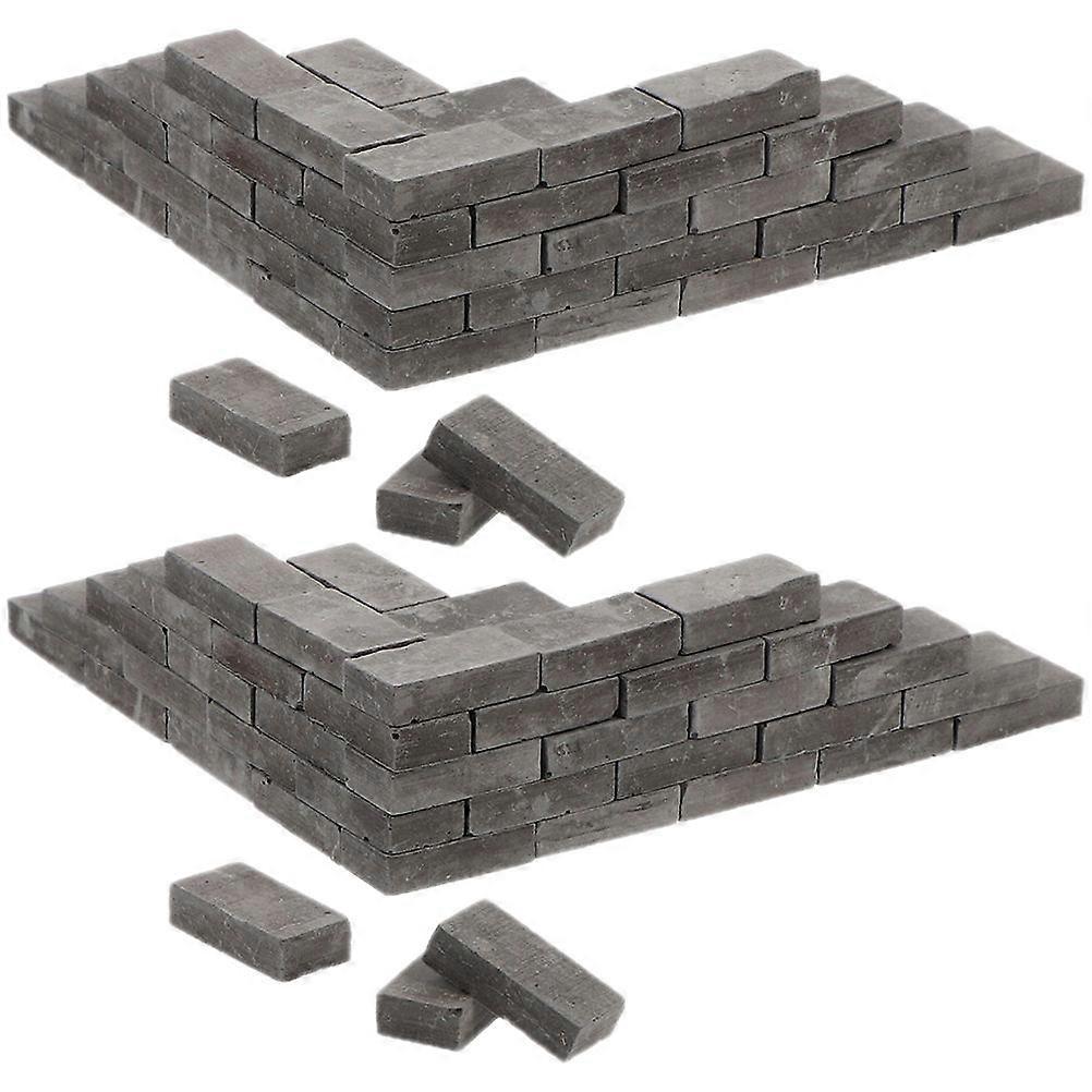100pcs Mini Bricks Landscaping Miniature Bricks Models Small Bricks for Crafts Bricks Ornament