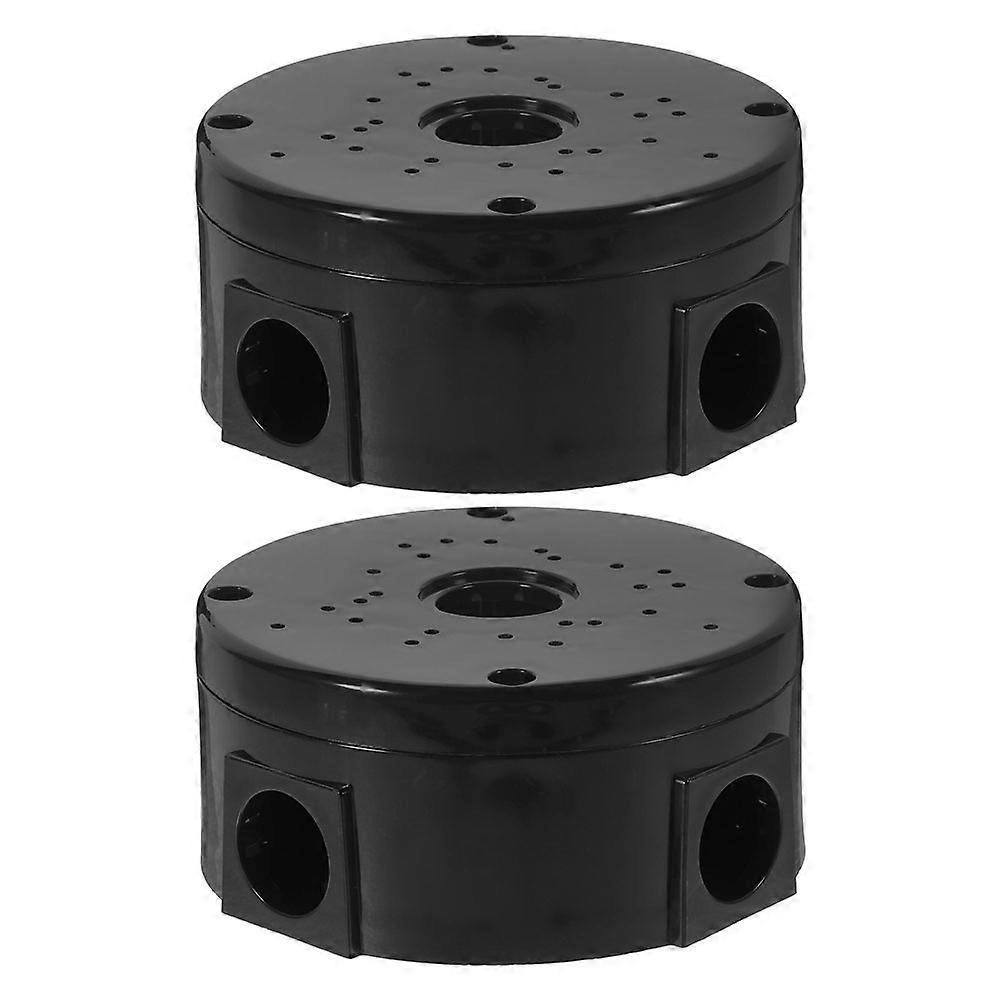 2Pcs Camera Junction Box Outdoor Camera Holder Box Wall Mounted Camera Cable Hiding Box Wire Box Camera Junction Box Mounting Bracket