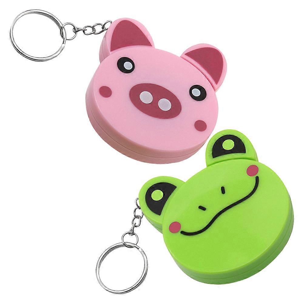 Adorable Children Measuring Tape with Automatic Retractable Function 2 Pcs Miniature Flexible