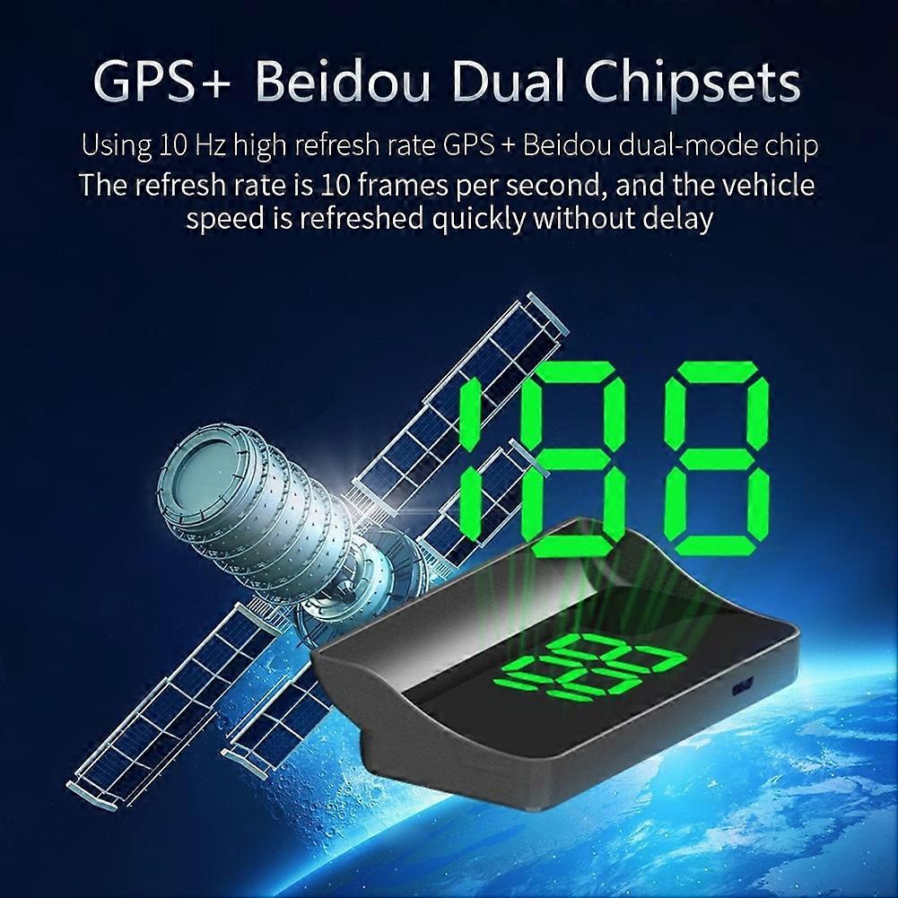 Car Head-Up Display HUD MPH Speedometer Display Windshield Projector Car Electronic Accessories