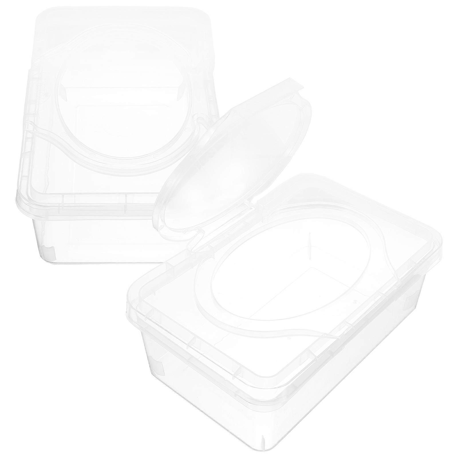 Baby Wipes Box Transparent PP Material for Storage 6Pcs with Lid Case