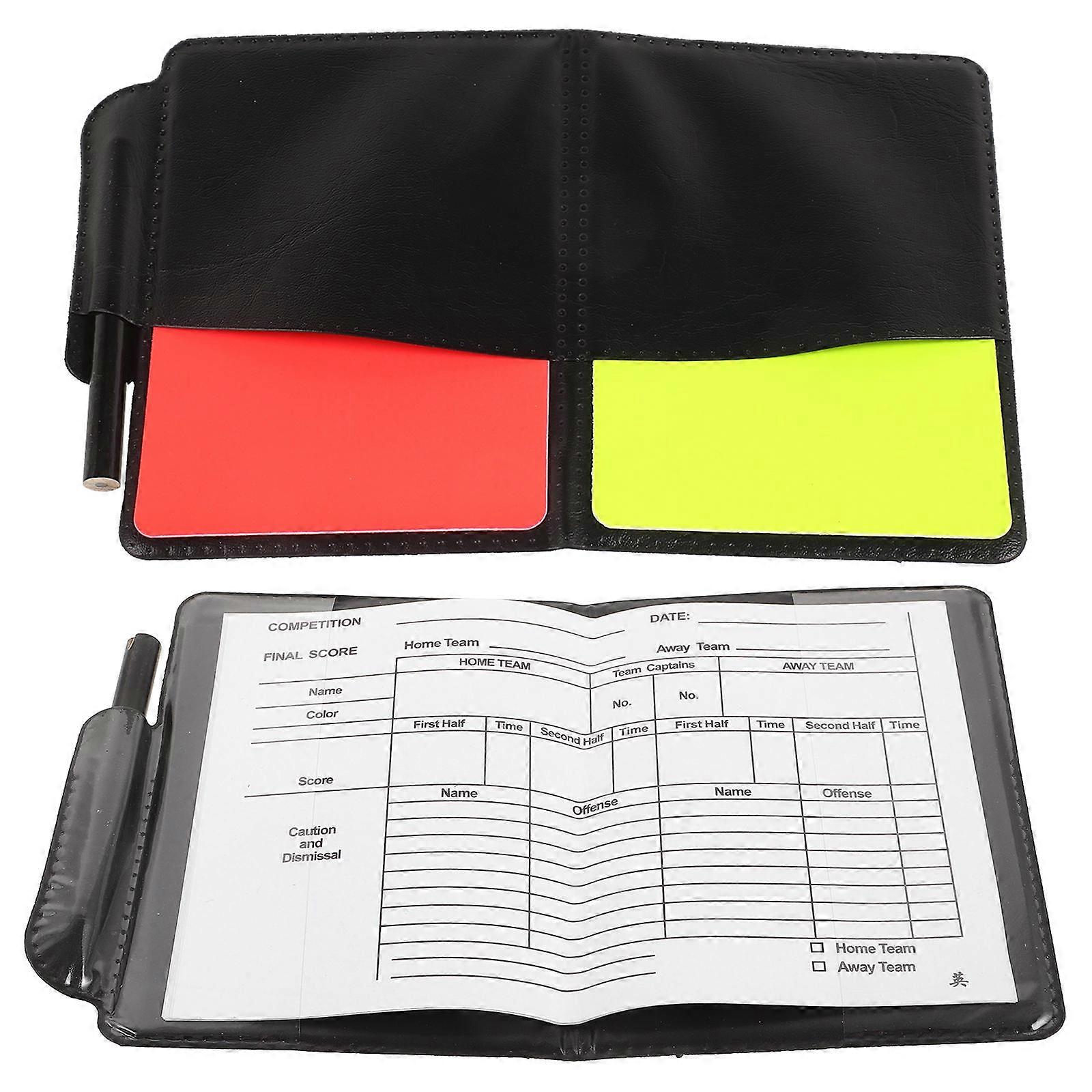 Soccer Red Card Referee Notepad Pen Kit for Referee Use 2Sets