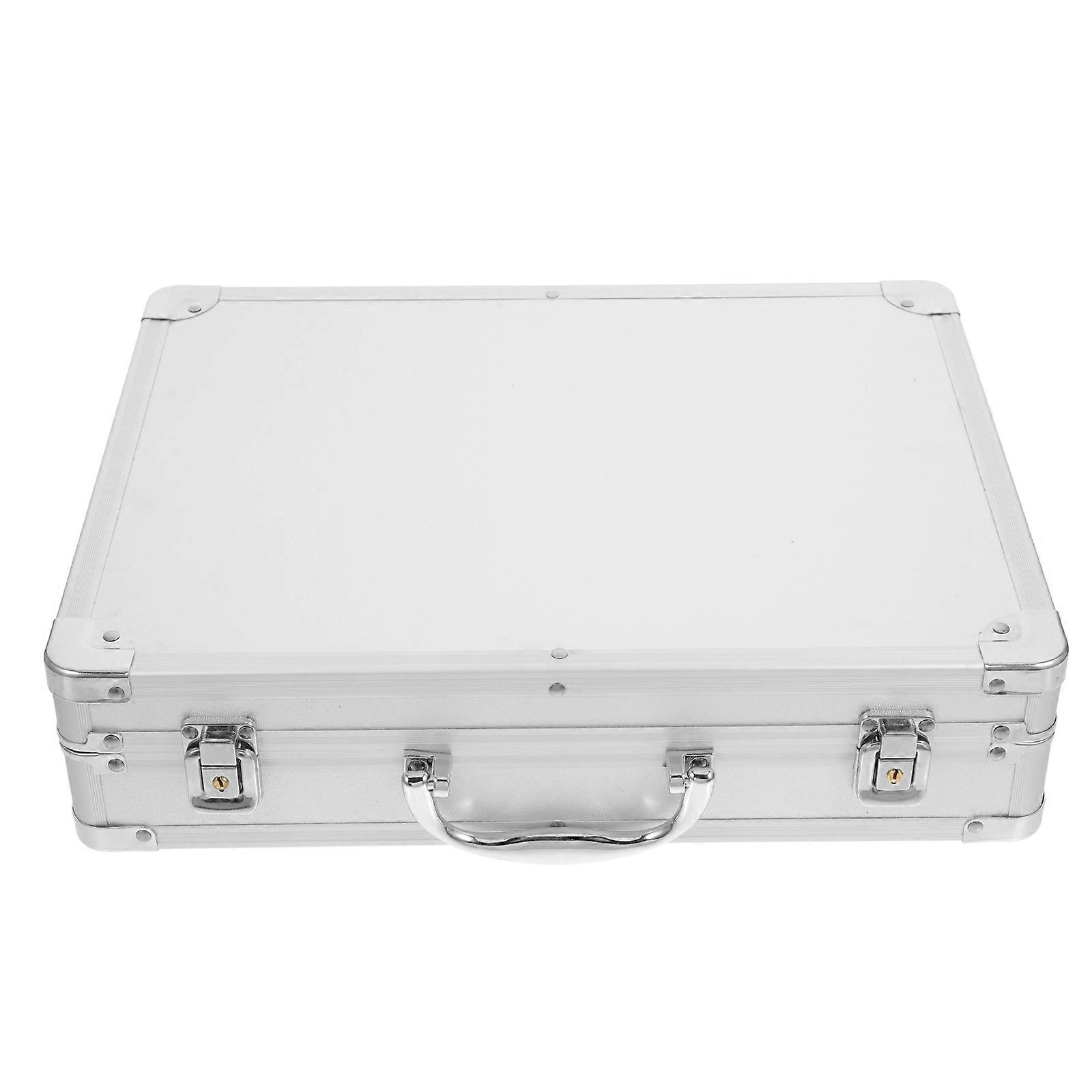 Aluminum Alloy Briefcase Document Box Travel Durable Rectangular 1Pcs