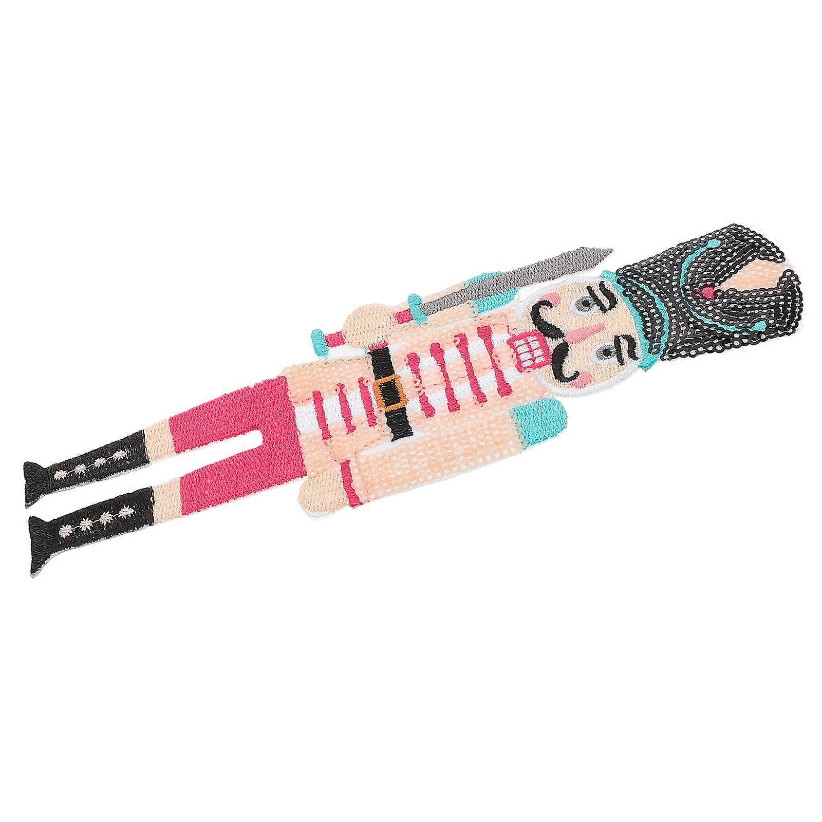 Multi Color Nutcracker Iron on Applique for Decoration Embroidered