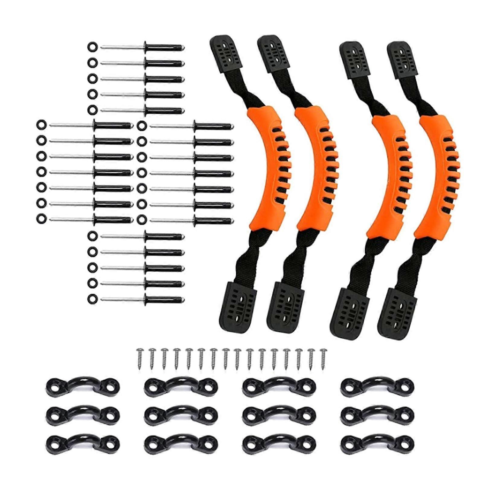 Canoes Boats Side Mount Carry Replacement Handle for Kayak, Kayak Carrying Handle, Kayak Canoes Handle Replacements Set  Orange