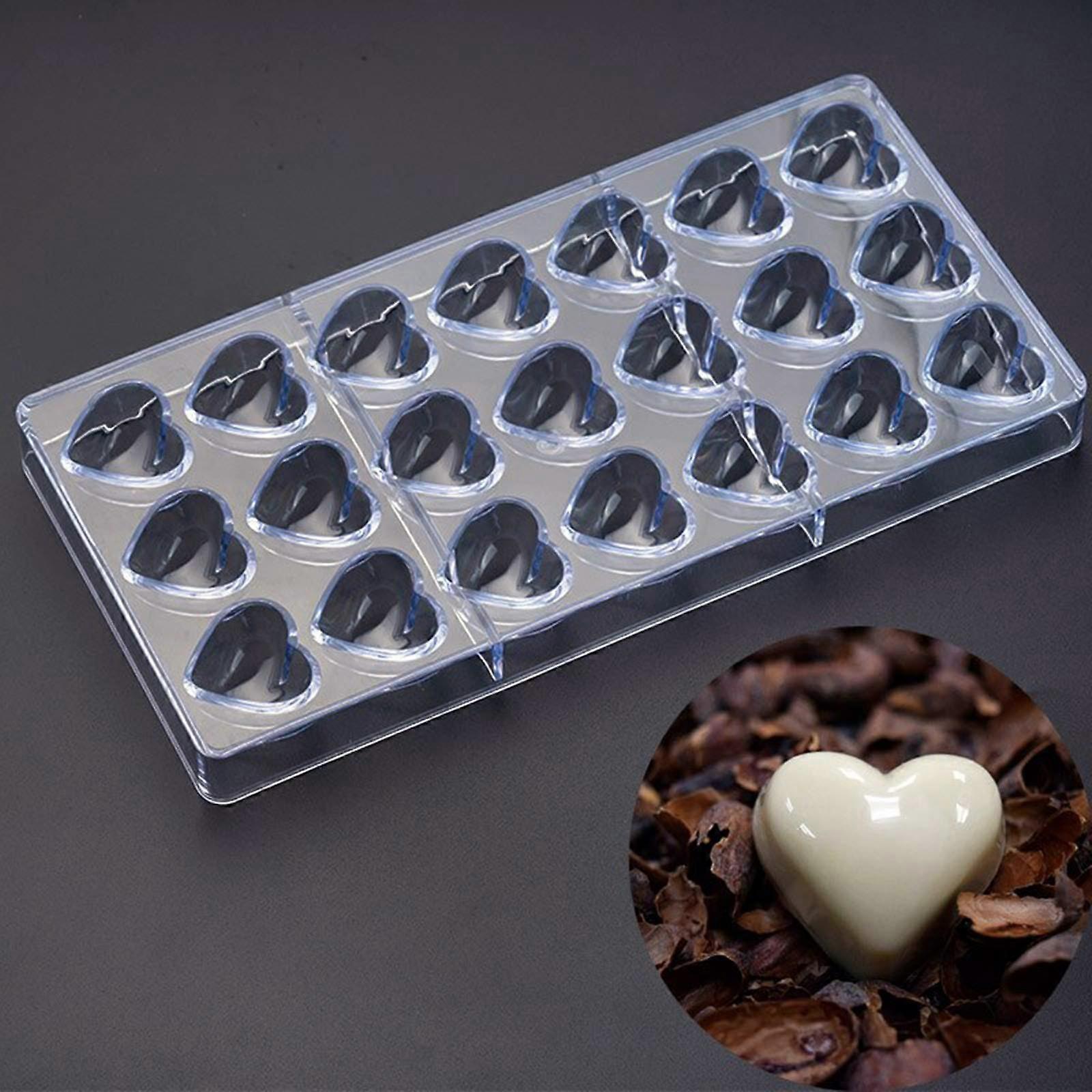 Chocolate Mold 21 Mini Heart Clear Polycarbonate Candy Mold for DIY Baking and Dessert Making