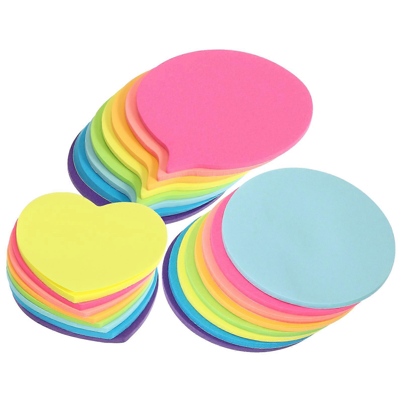 Assorted Color Mini Notepad Stickers for Kids Office Supplies with Strong Adhesion and Large Capacity, 3x3 Inches, 30 Sheets/Pad