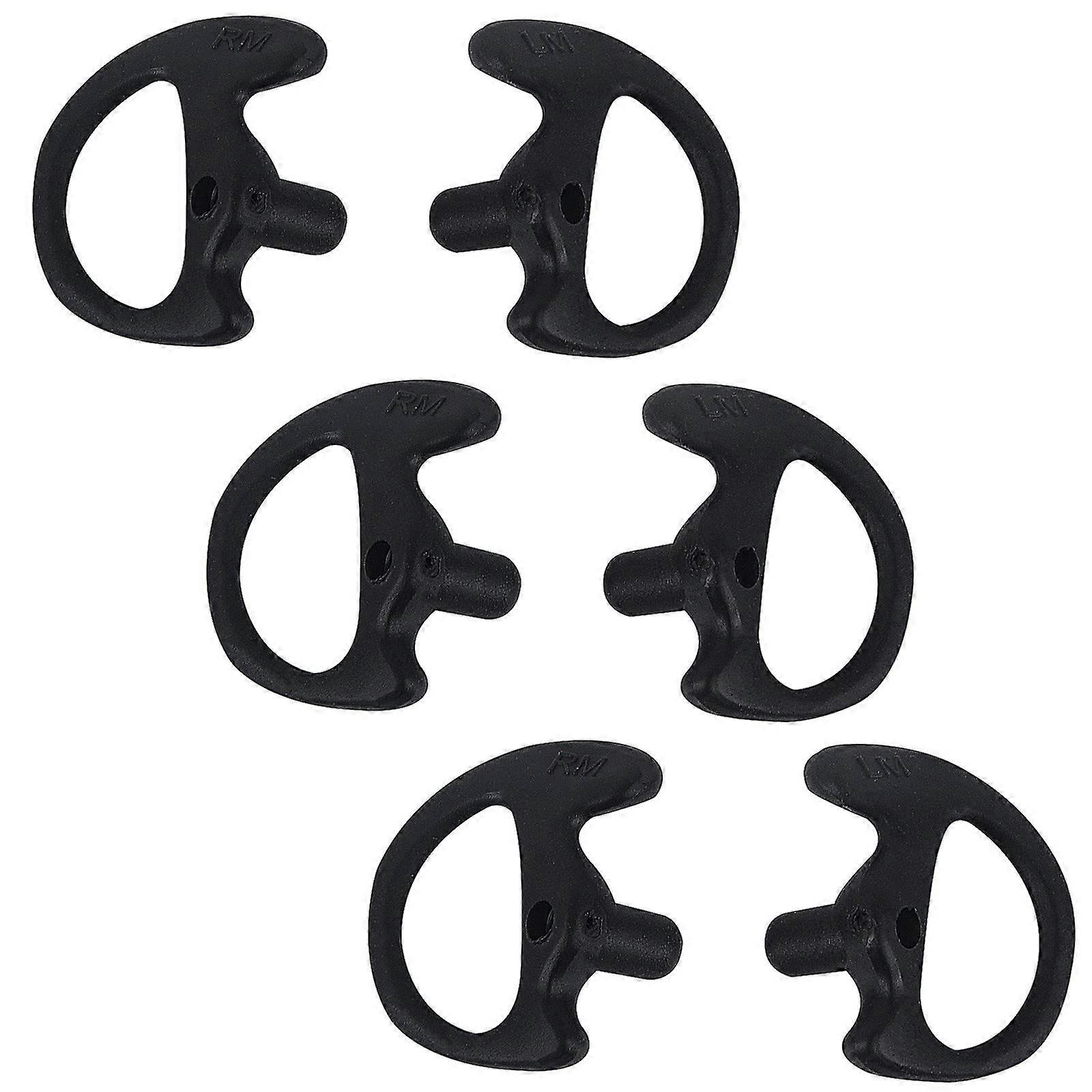 Two Way Radio Earpiece Silicone Ear Molds Medium 3 Pairs Left and Right for Walkie Talkie Headset